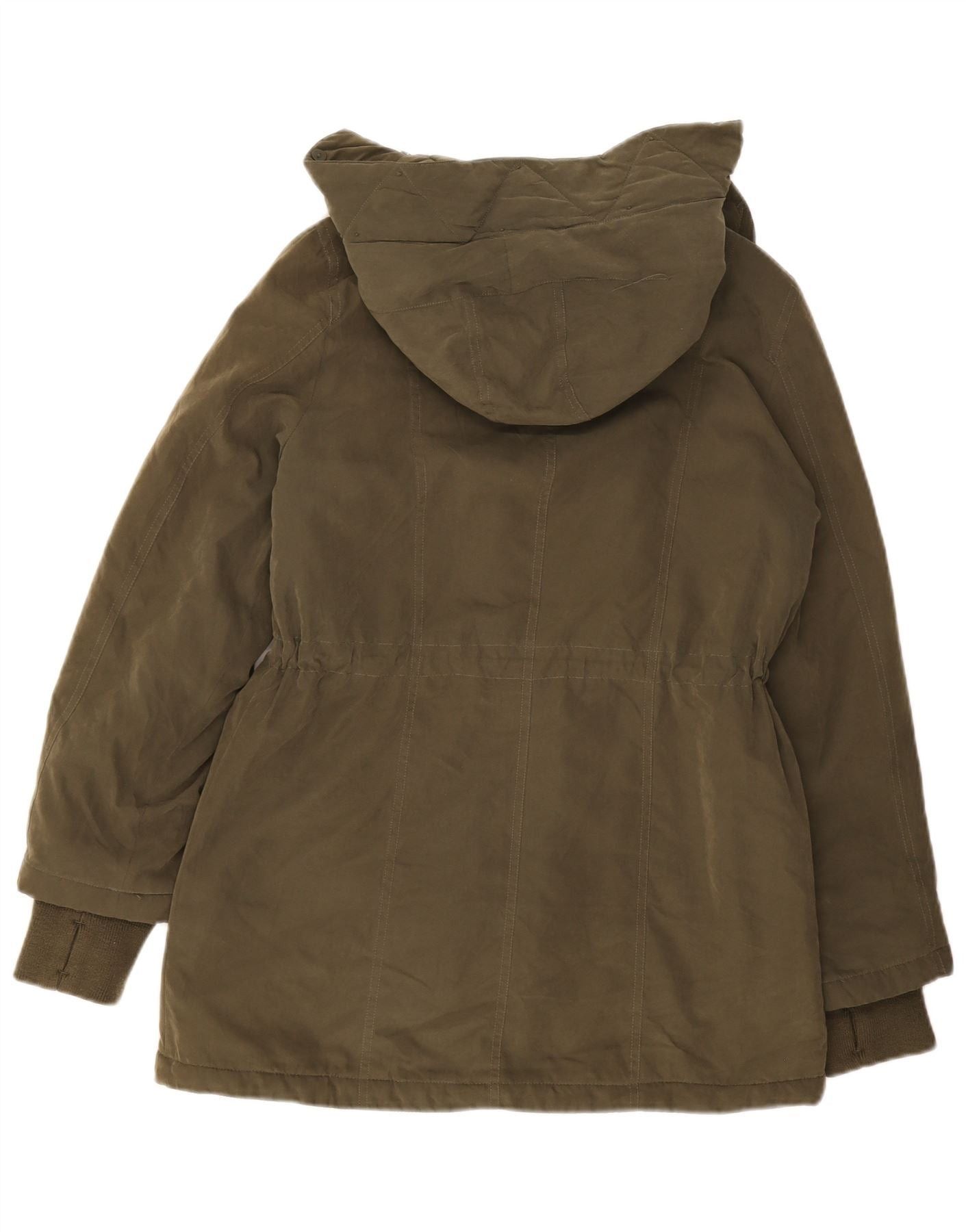 Ralph Lauren Womens Hooded Padded Jacket UK 14 Medium Khaki Polyester Size M / US 6-8 / IT 42-44 - 2 Thumbnail