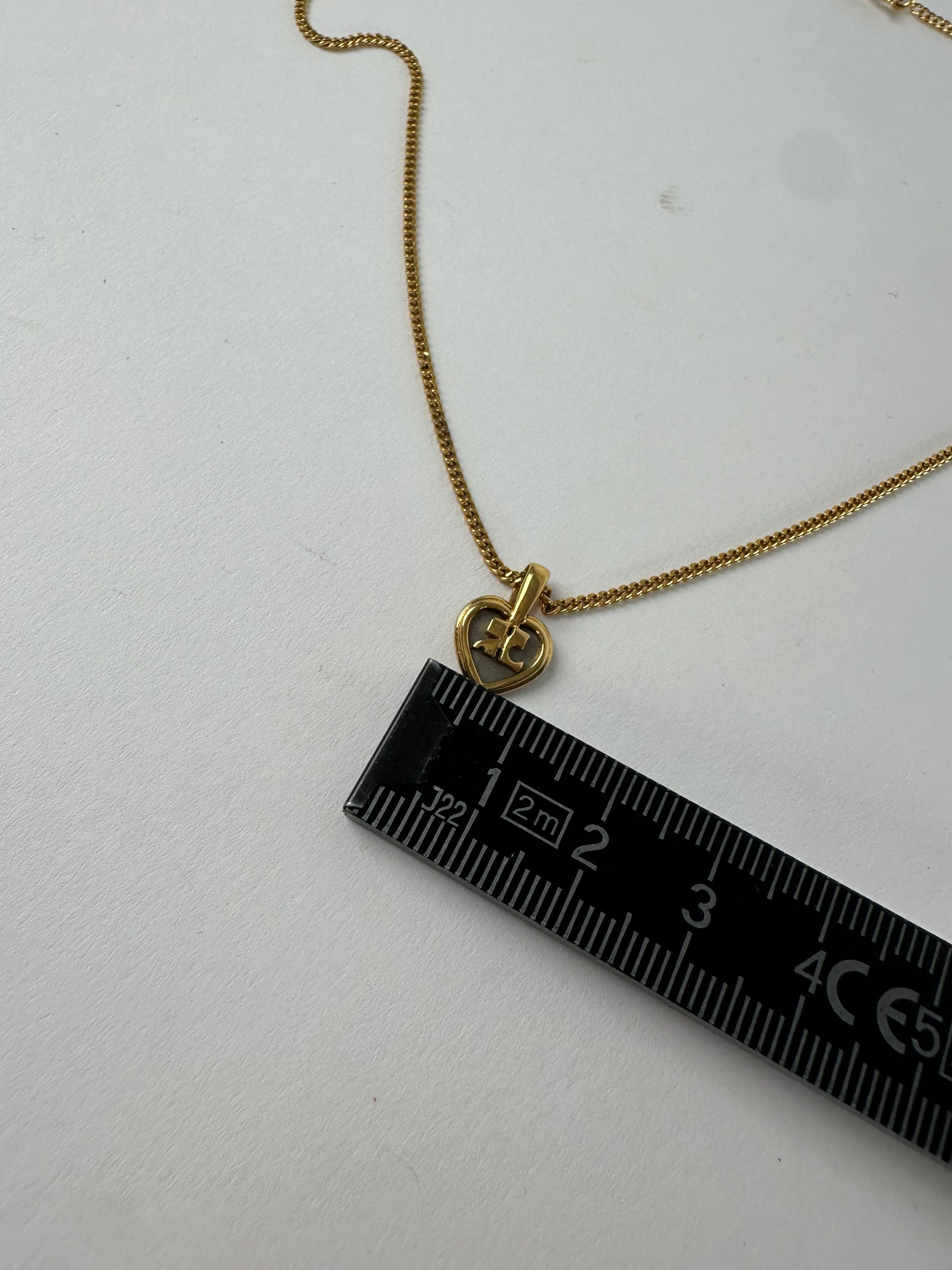 Courreges Vintage Gold Plated Collier Gold White Size ONE SIZE - 12 Thumbnail