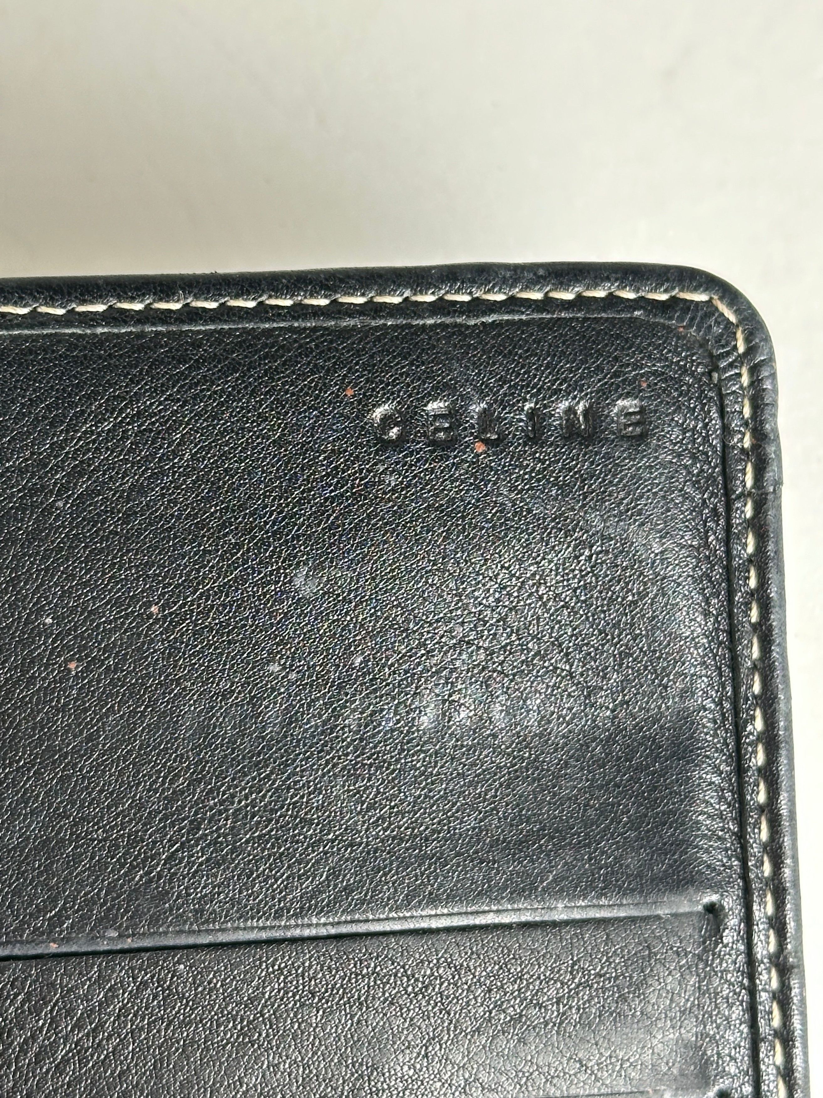 Celine Vintage Paris Triomphe Monogram Long Wallet Grey Black Size ONE SIZE - 4 Thumbnail