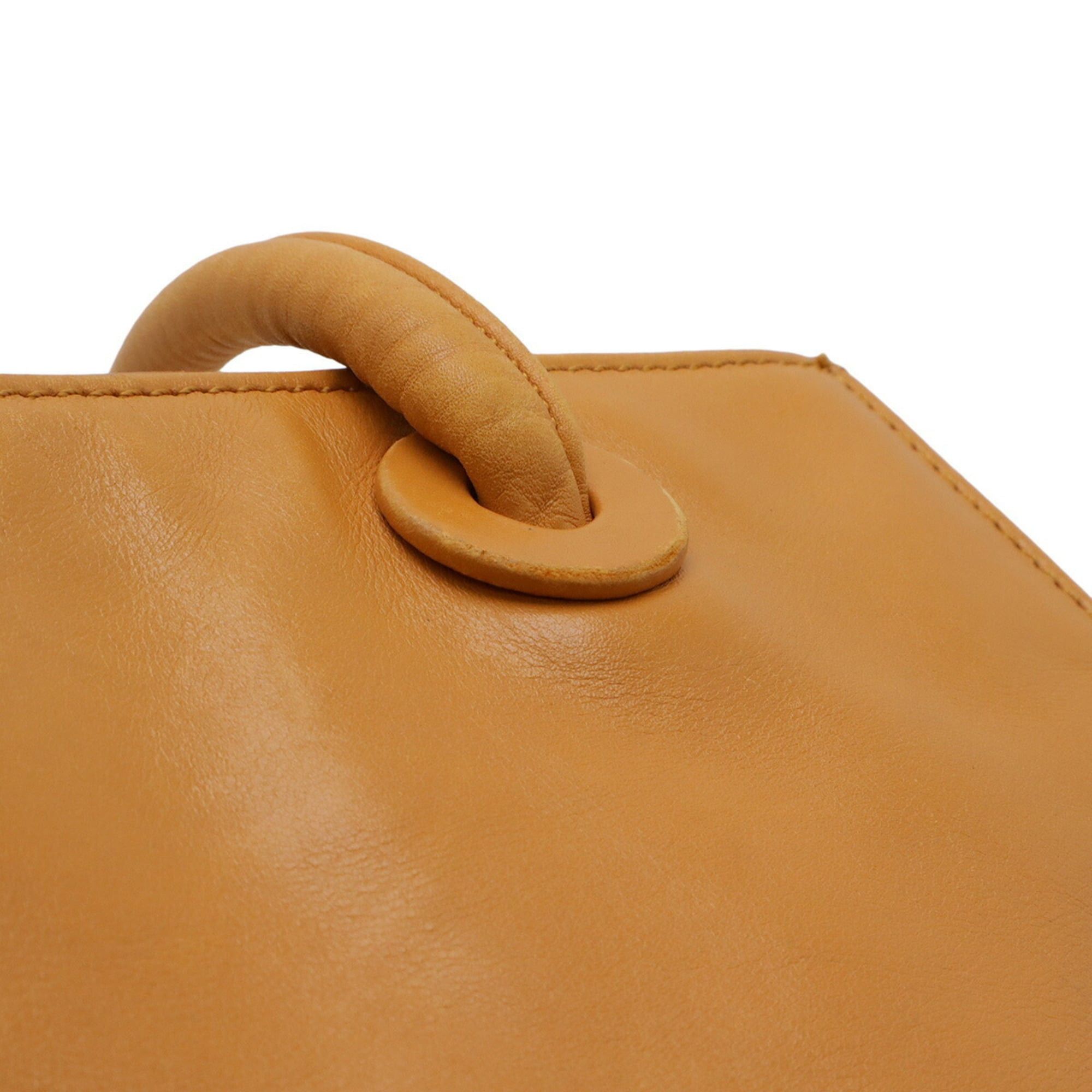 Chanel CHANEL Coco Mark Tote Bag Shoulder Leather Mustard Yellow Size ONE SIZE - 5 Thumbnail