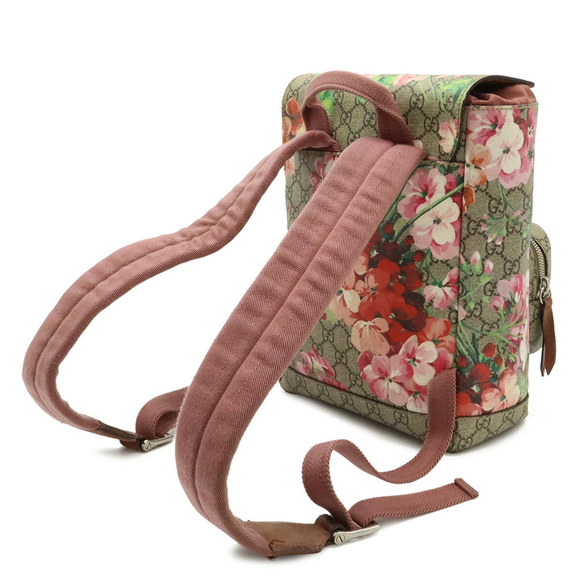 Gucci GUCCI GG Blooms Supreme Backpack Rucksack Daypack Flower Beige Pink Multicolor 410544 Size ONE SIZE - 3 Thumbnail