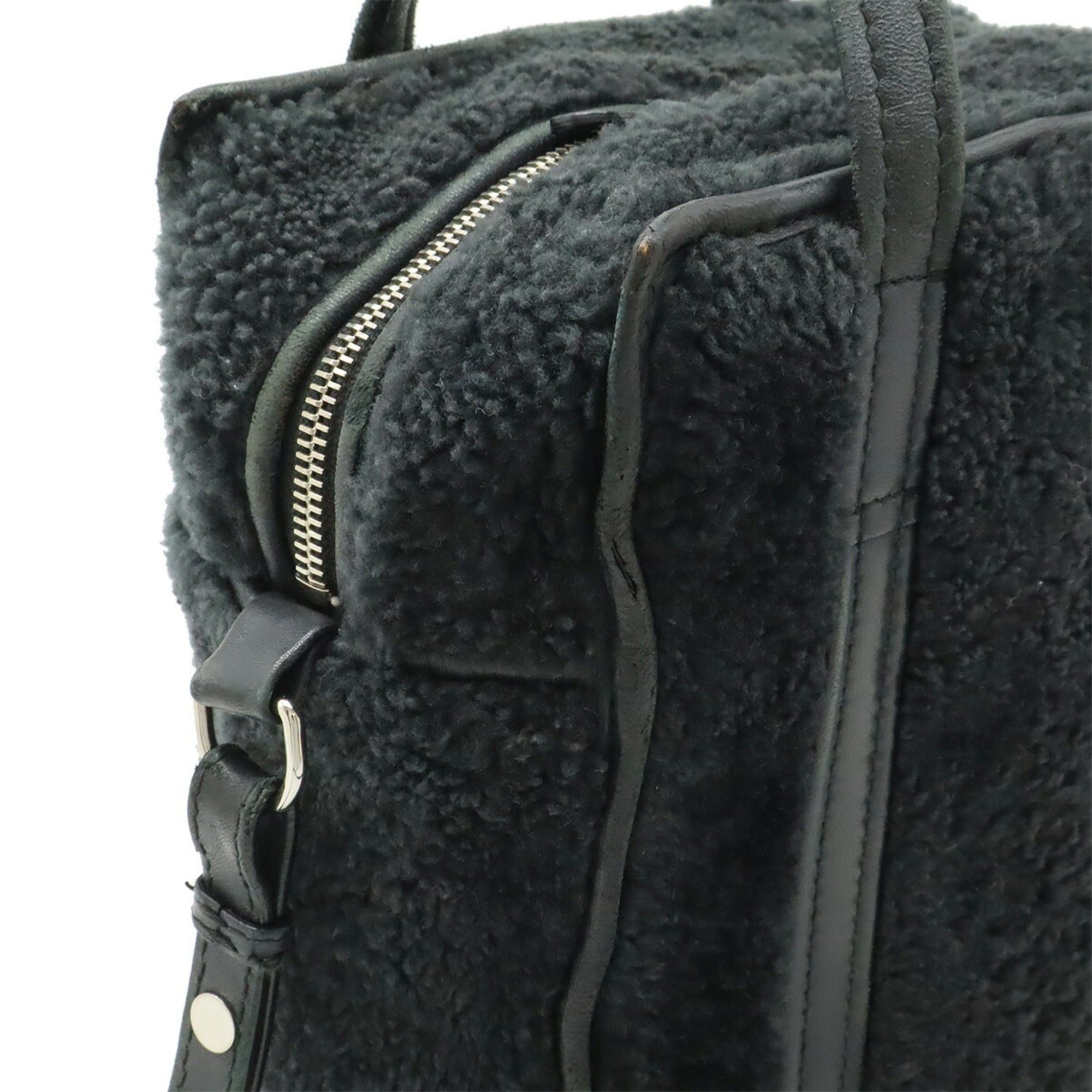 Balenciaga BALENCIAGA Bazaar Shopper XS Handbag Shoulder Bag Leather Shearling Black 452458 Size ONE SIZE - 8 Thumbnail