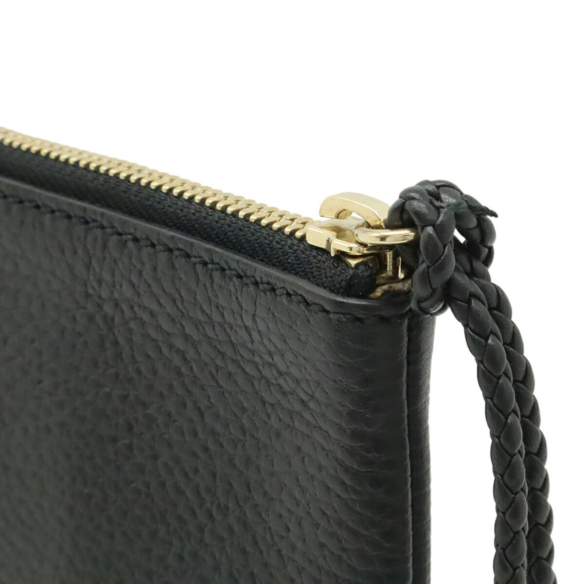 Gucci GUCCI Bamboo Tassel Clutch Bag, Second Handbag, Pouch, Leather, Black, 449652 Size ONE SIZE - 5 Thumbnail