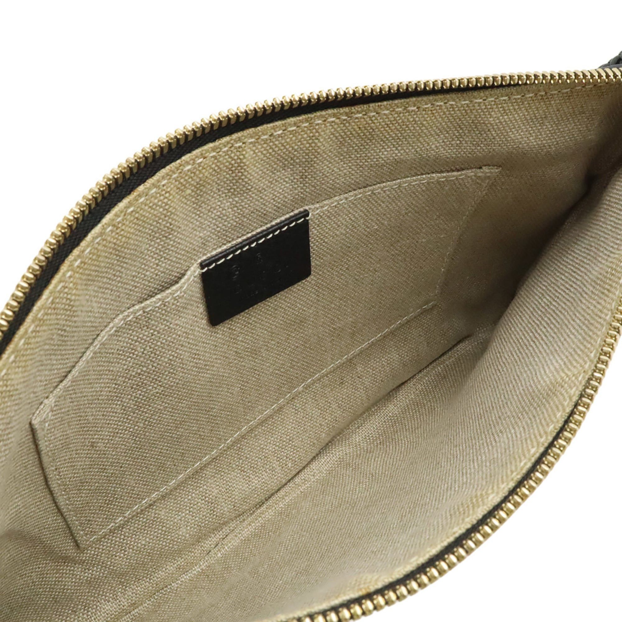 Gucci GUCCI Bamboo Tassel Clutch Bag, Second Handbag, Pouch, Leather, Black, 449652 Size ONE SIZE - 7 Thumbnail