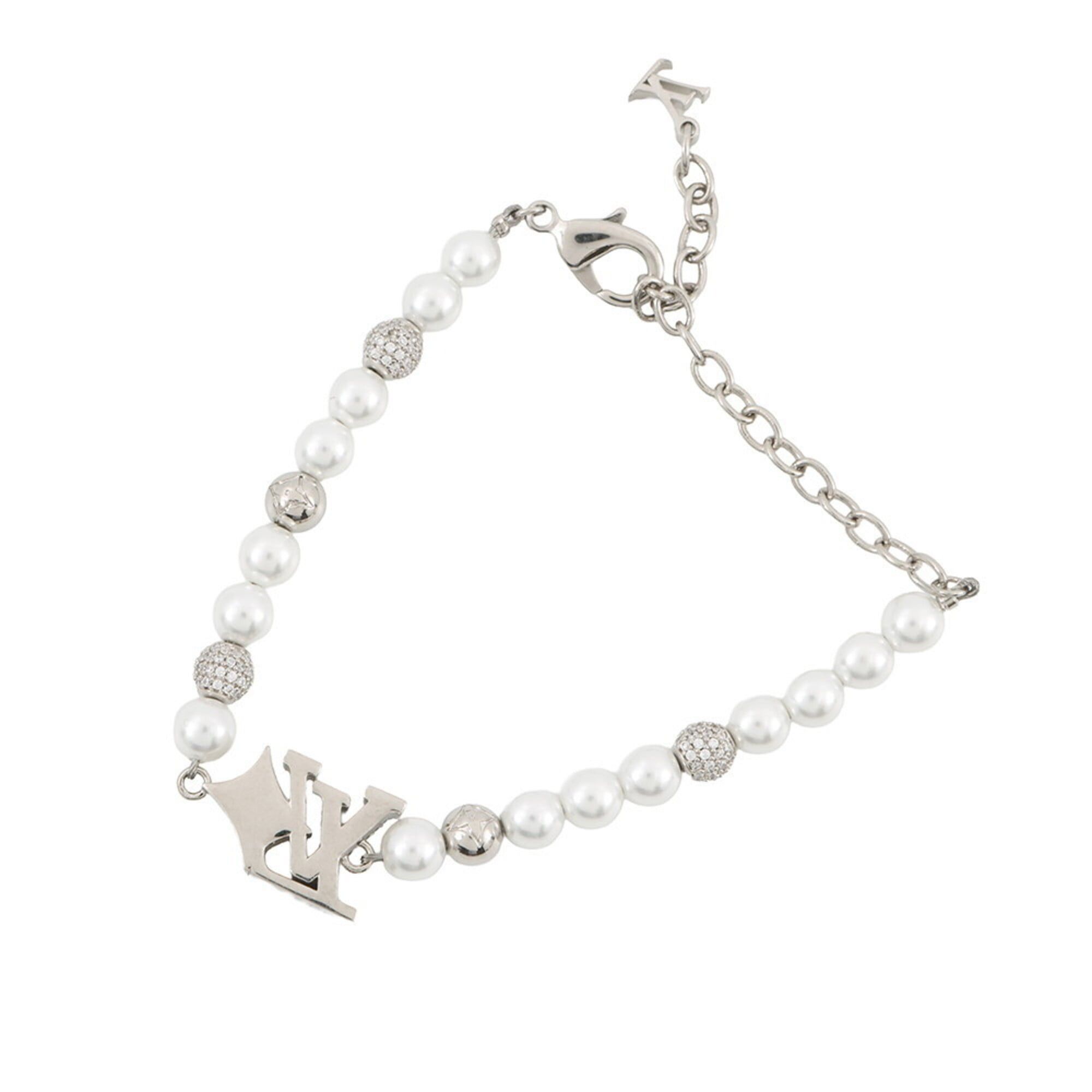 LOUIS VUITTON (ルイヴィトン) LV ダンディ パールM03057 Louis Vuitton Bracelet LV Dandy Rhinestone Faux Pearl M03057 LOUIS