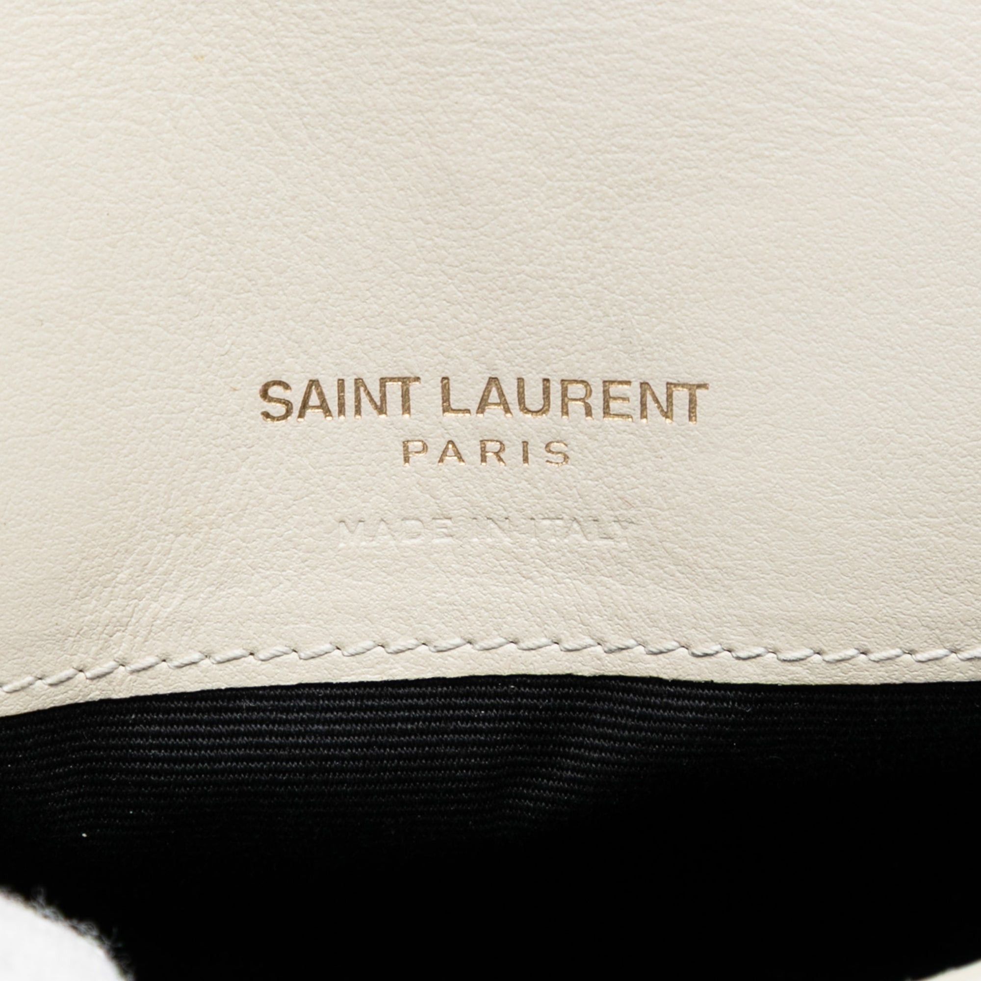 Saint Laurent Paris Croc Embossed Leather Monogram Cassandre Crossbody Size ONE SIZE - 5 Thumbnail