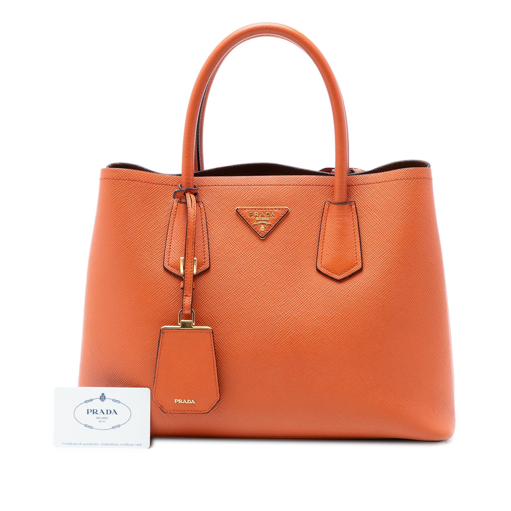 Prada Medium Saffiano Cuir Double Satchel Size ONE SIZE - 7 Thumbnail