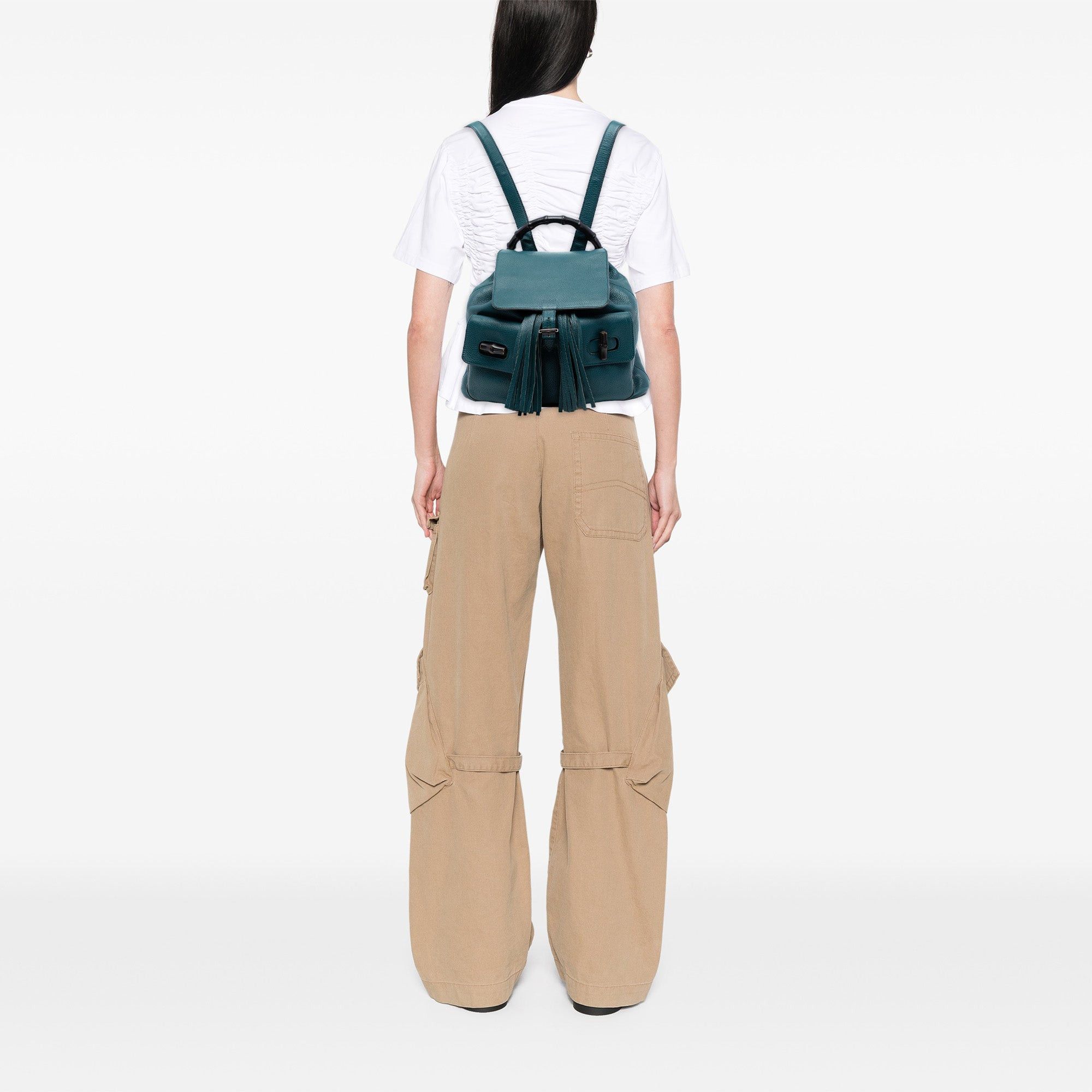 Gucci Leather Bamboo Tassel Backpack Size ONE SIZE - 7 Thumbnail