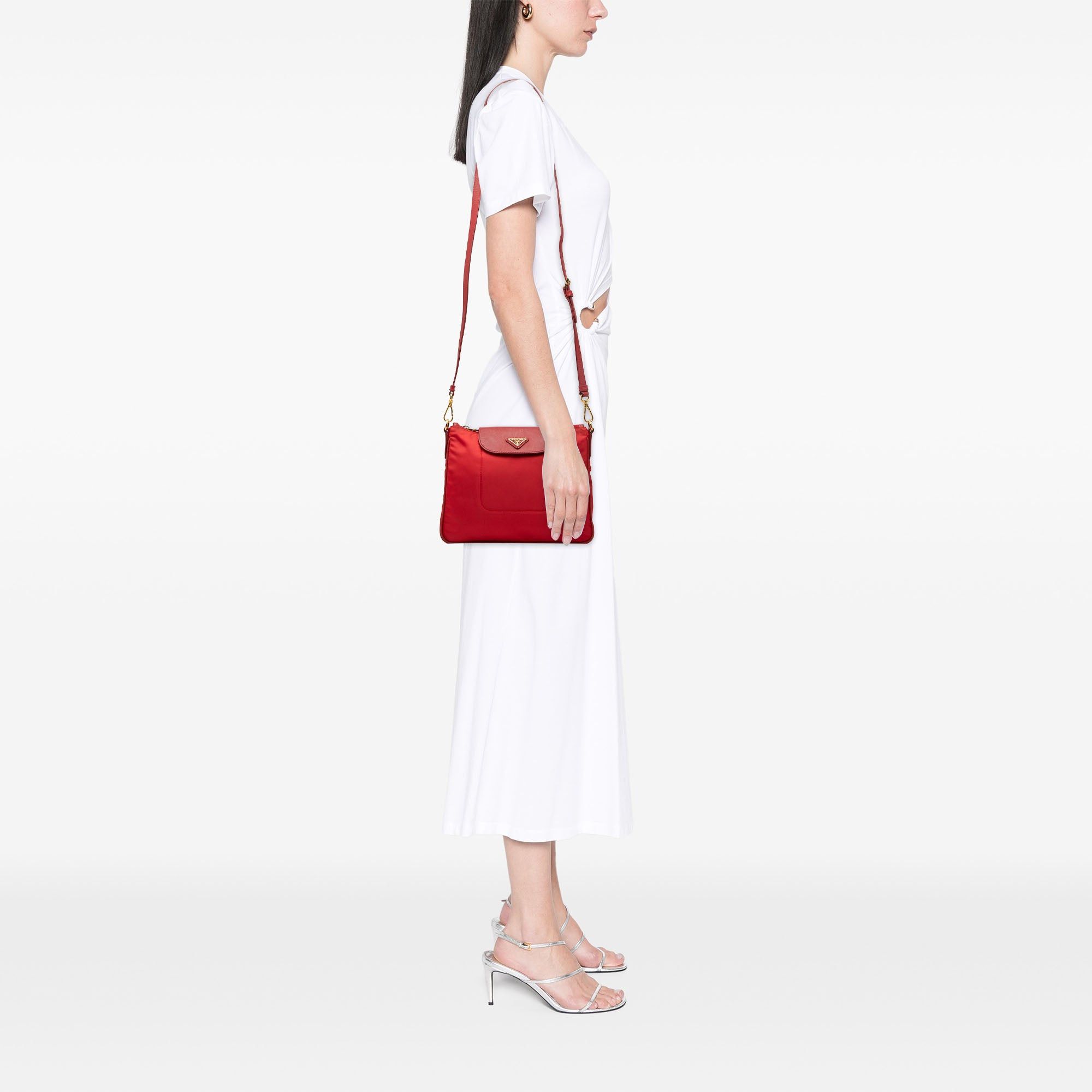 Prada Saffiano Trimmed Tessuto Crossbody Size ONE SIZE - 6 Thumbnail