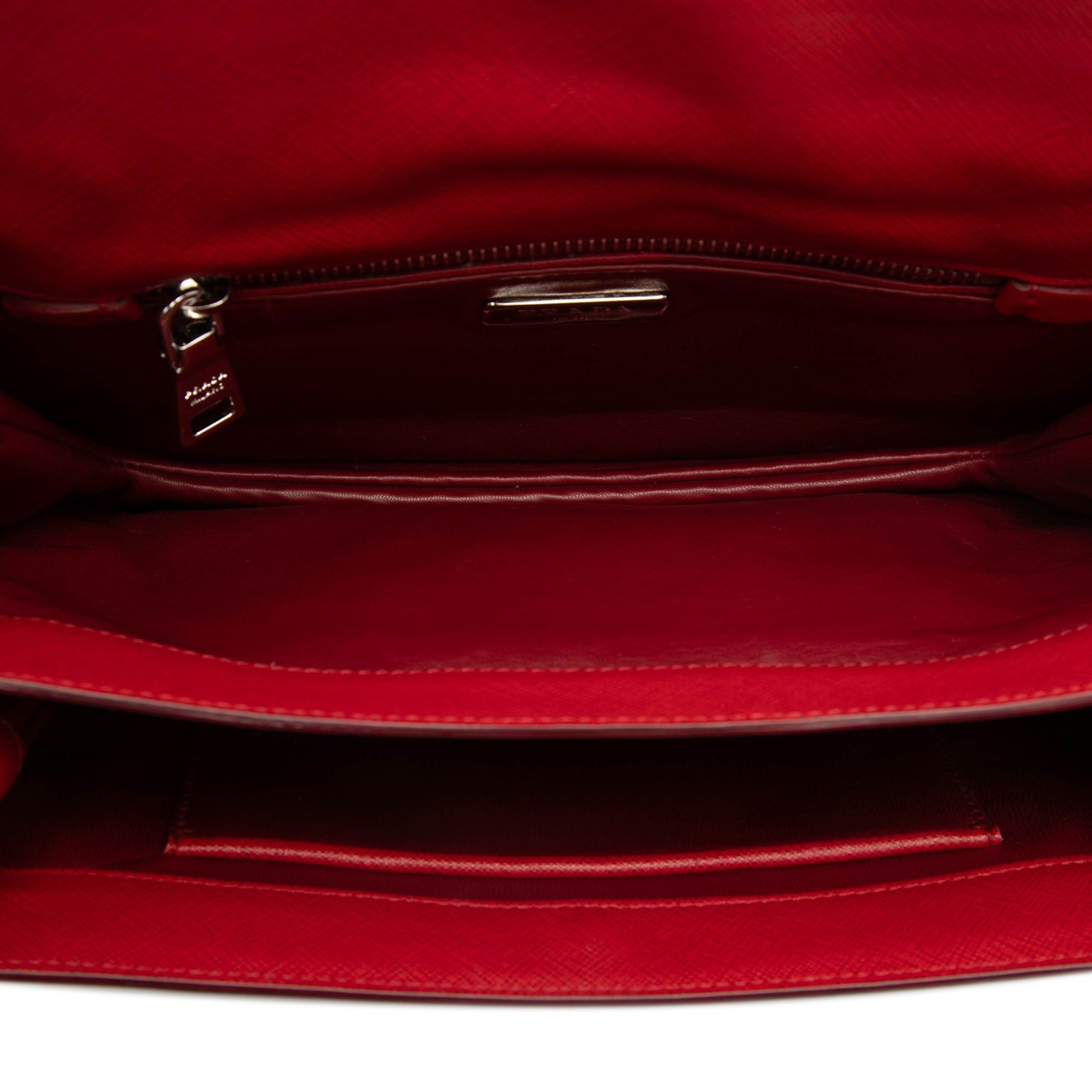 Prada Bicolor Saffiano Sound Lock Shoulder Bag Size ONE SIZE - 4 Thumbnail