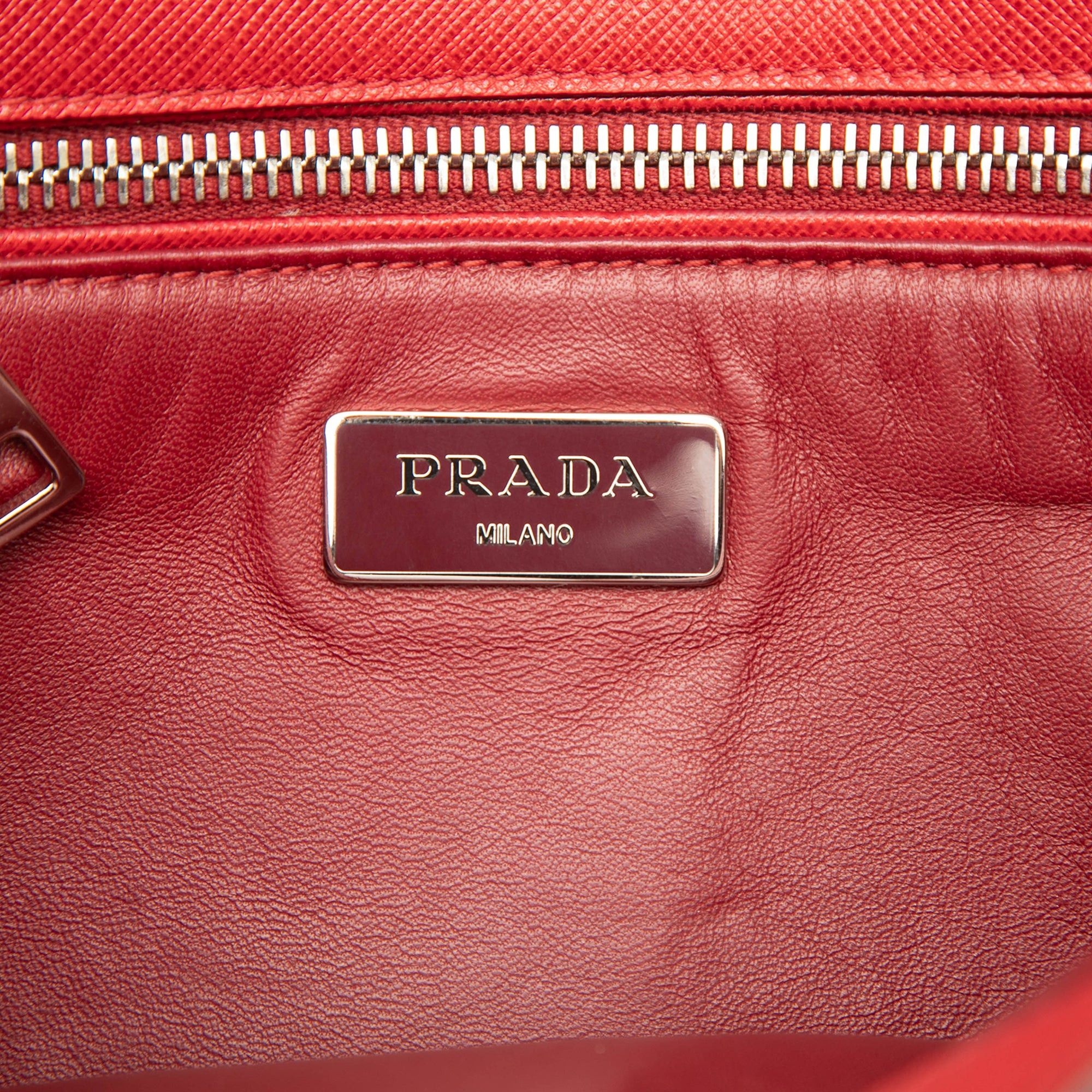 Prada Bicolor Saffiano Sound Lock Shoulder Bag Size ONE SIZE - 5 Thumbnail