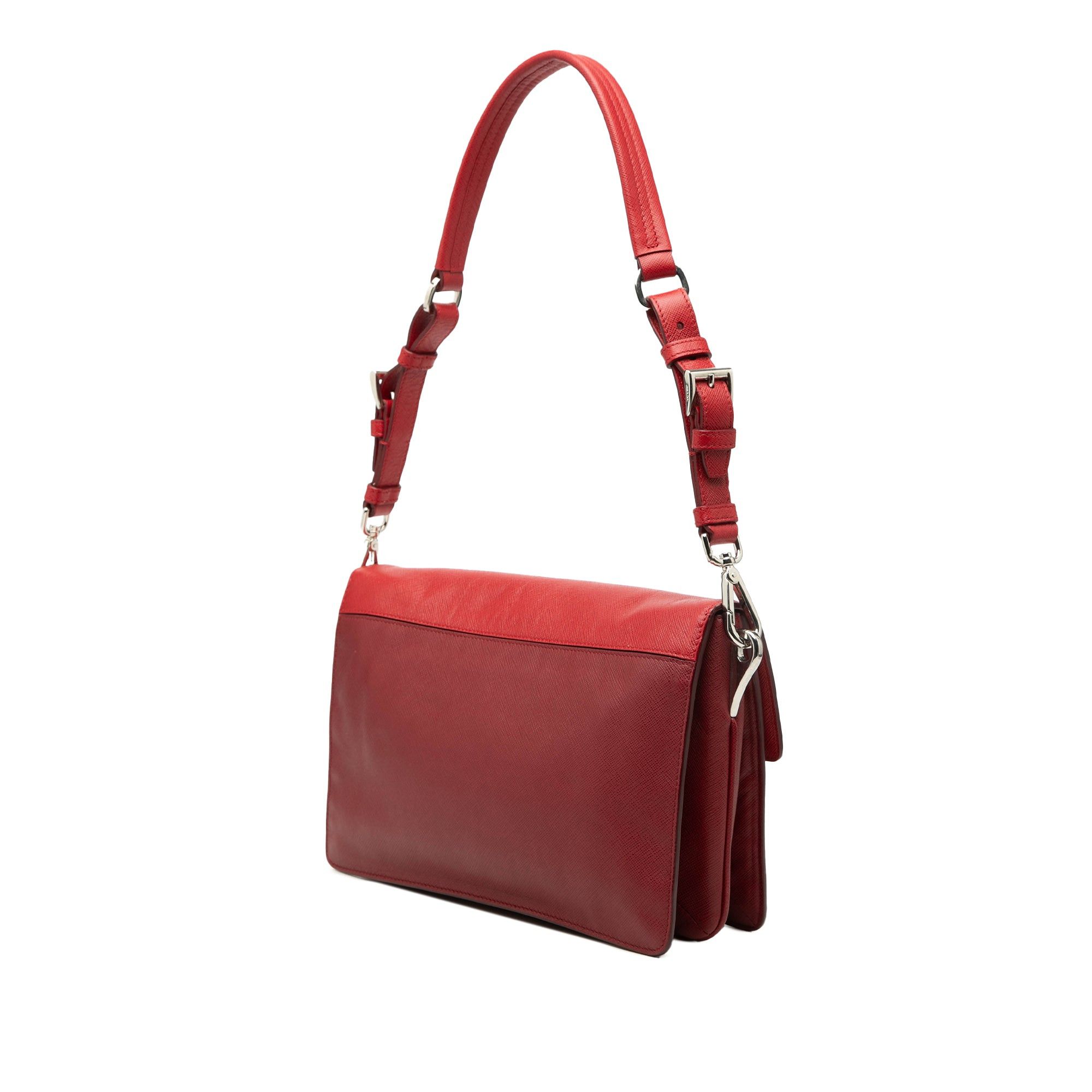 Prada Bicolor Saffiano Sound Lock Shoulder Bag Size ONE SIZE - 2 Thumbnail