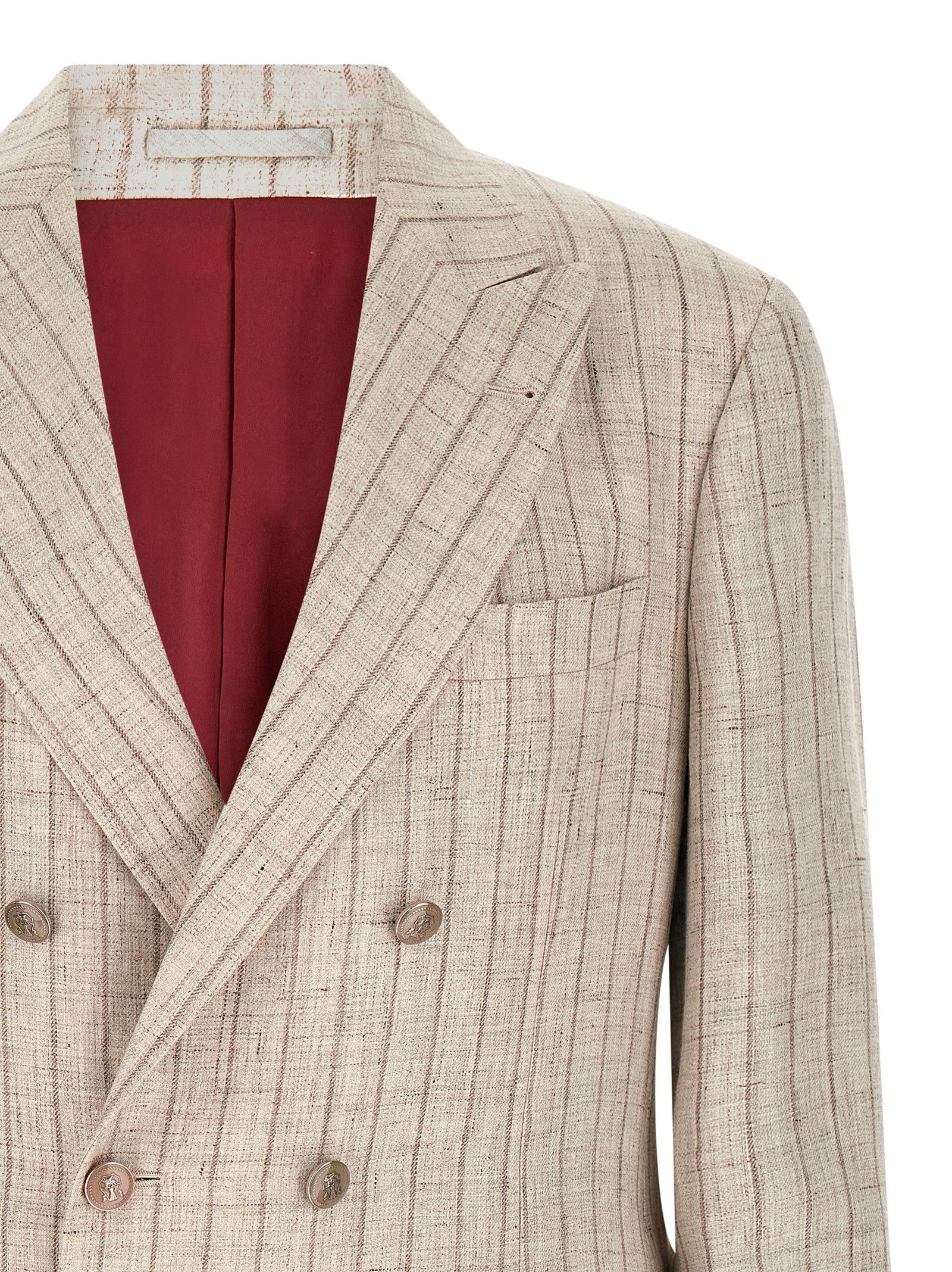 Brunello Cucinelli Pinstripe Twill Blazer Size 50R - 3 Thumbnail