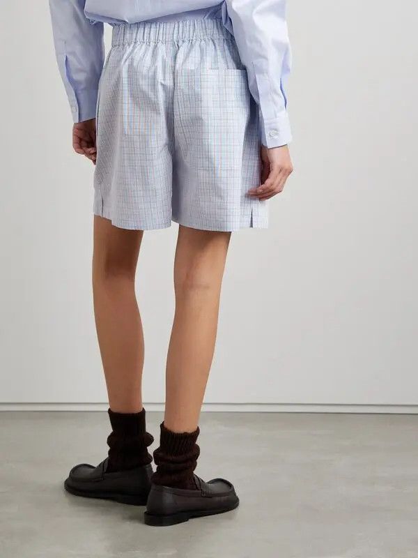 Bottega Veneta cotton linen check shorts Size 25" / US 0 / IT 36 - 3 Thumbnail
