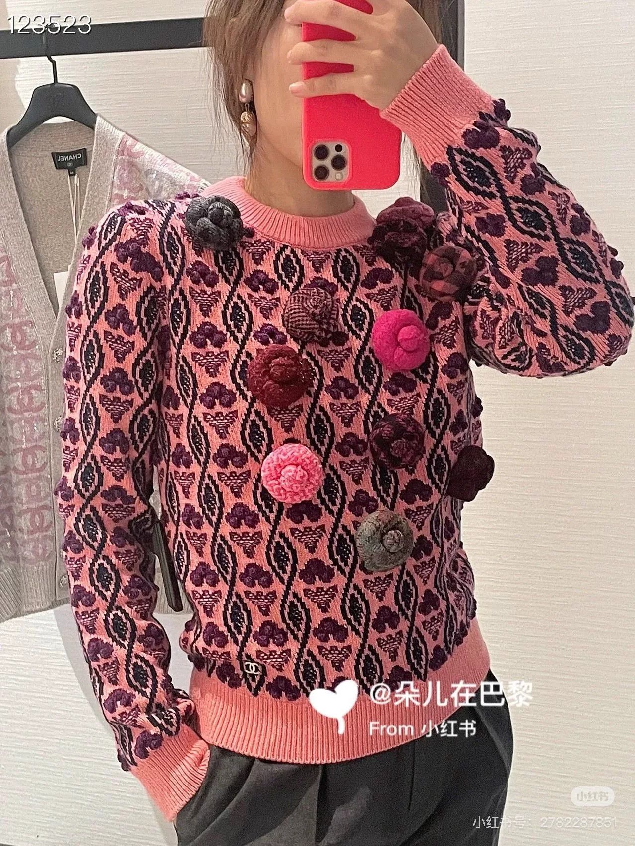 Chanel Chanel 22K Camellia Pink Knit Sweater Size XS / US 0-2 / IT 36-38 - 8 Thumbnail