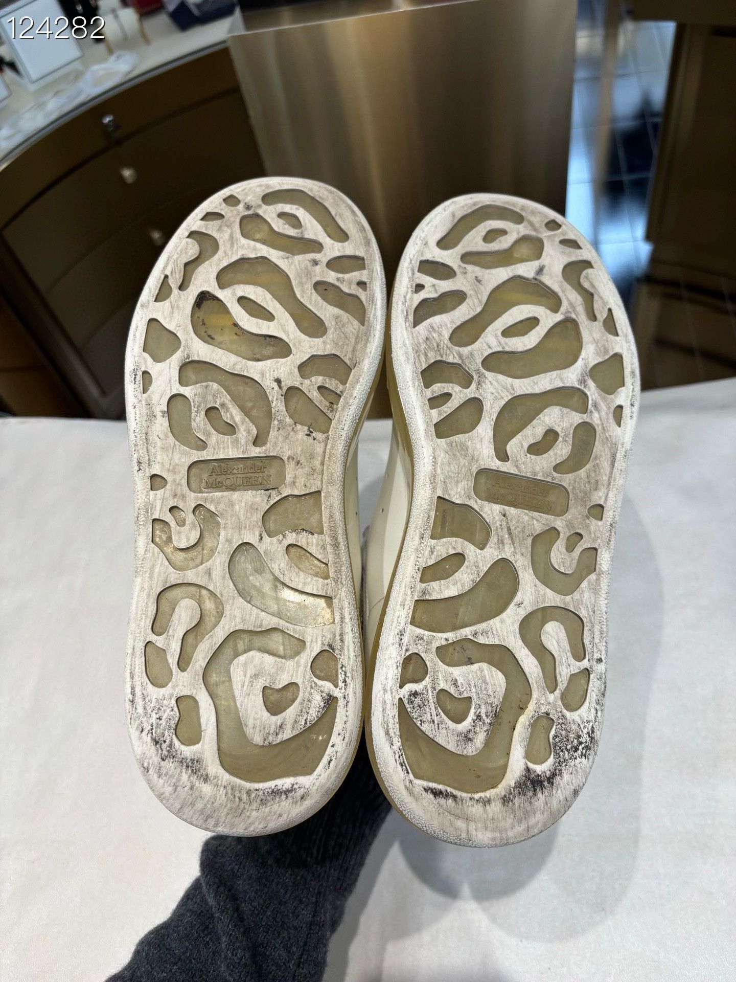 Alexander McQueen Alexander McQueen Iridescent White Sneakers Size US 8 / EU 41 - 8 Thumbnail