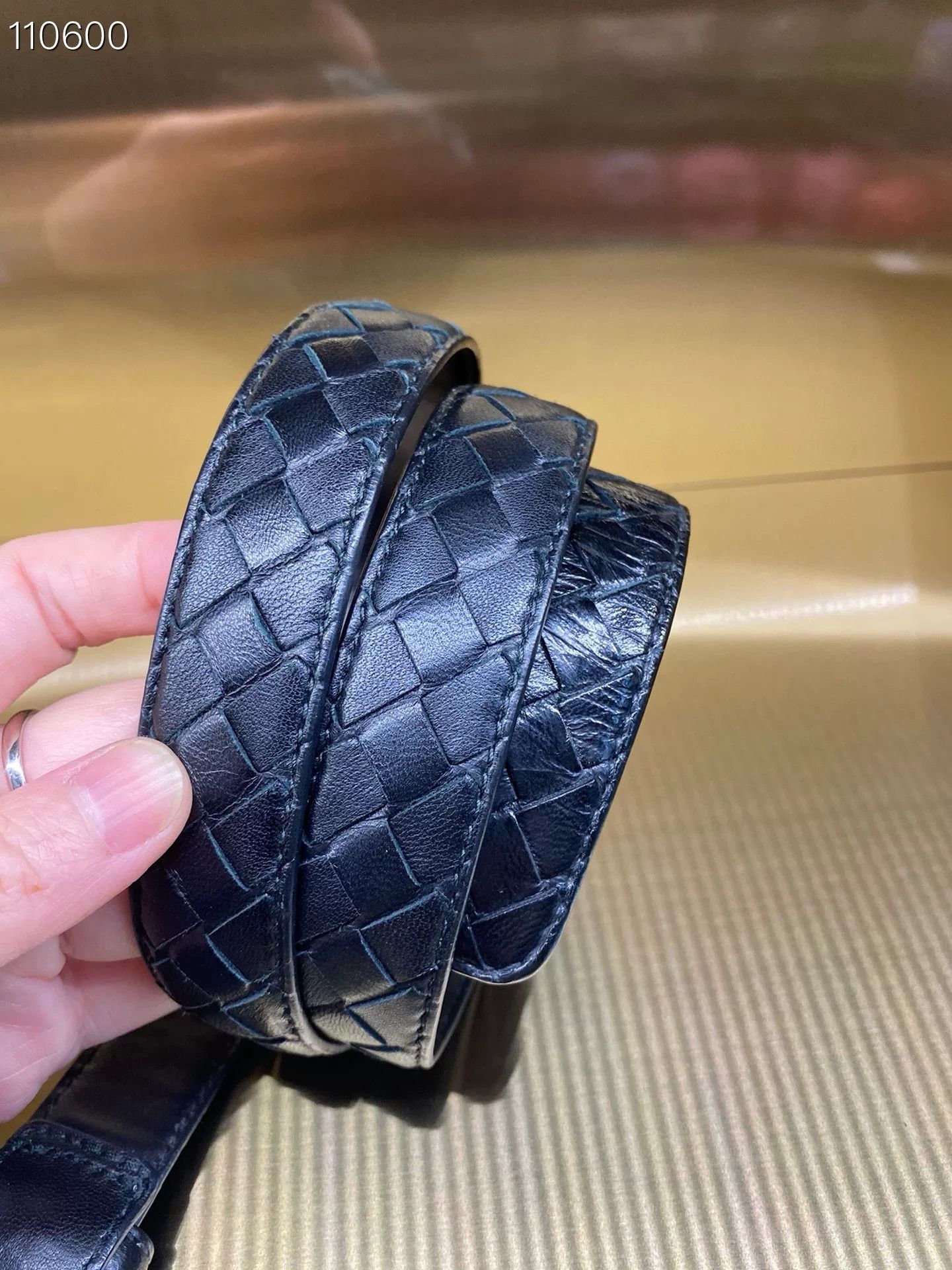 Bottega Veneta BV 01417 Narrow Black Belt 85 Size ONE SIZE - 2 Thumbnail