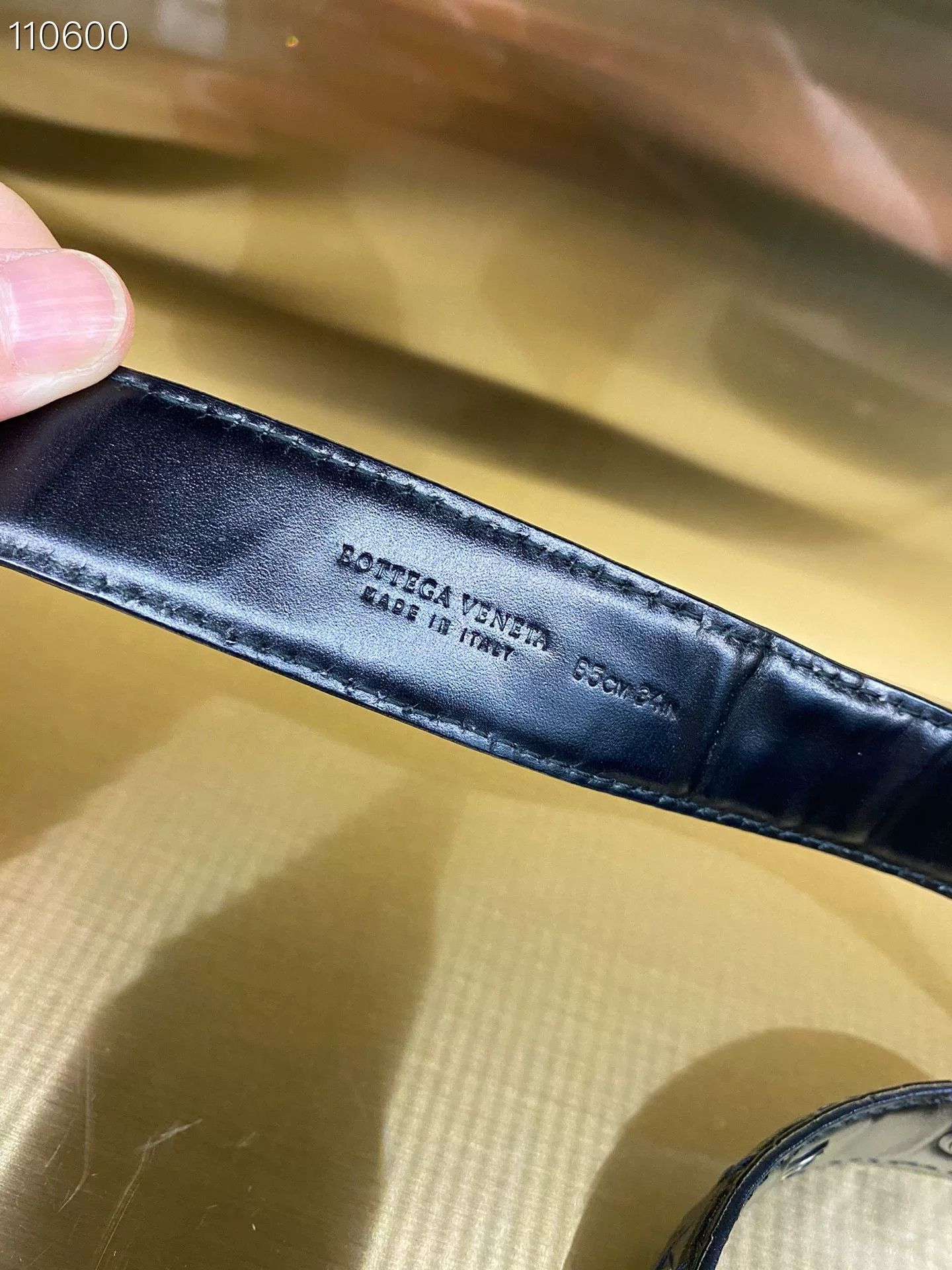 Bottega Veneta BV 01417 Narrow Black Belt 85 Size ONE SIZE - 3 Thumbnail