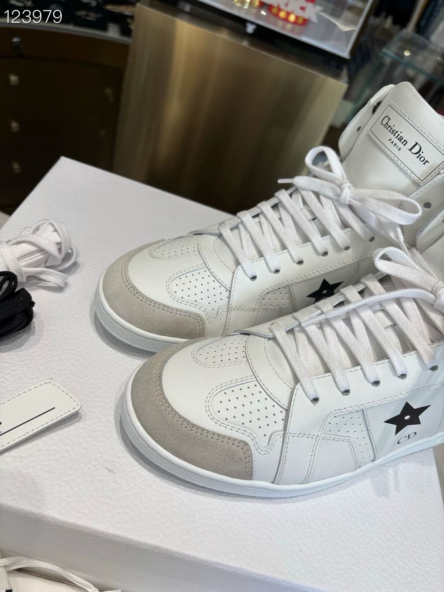 Dior Dior Women's High-Top Star Sneakers Size US 6 / IT 36 - 3 Thumbnail