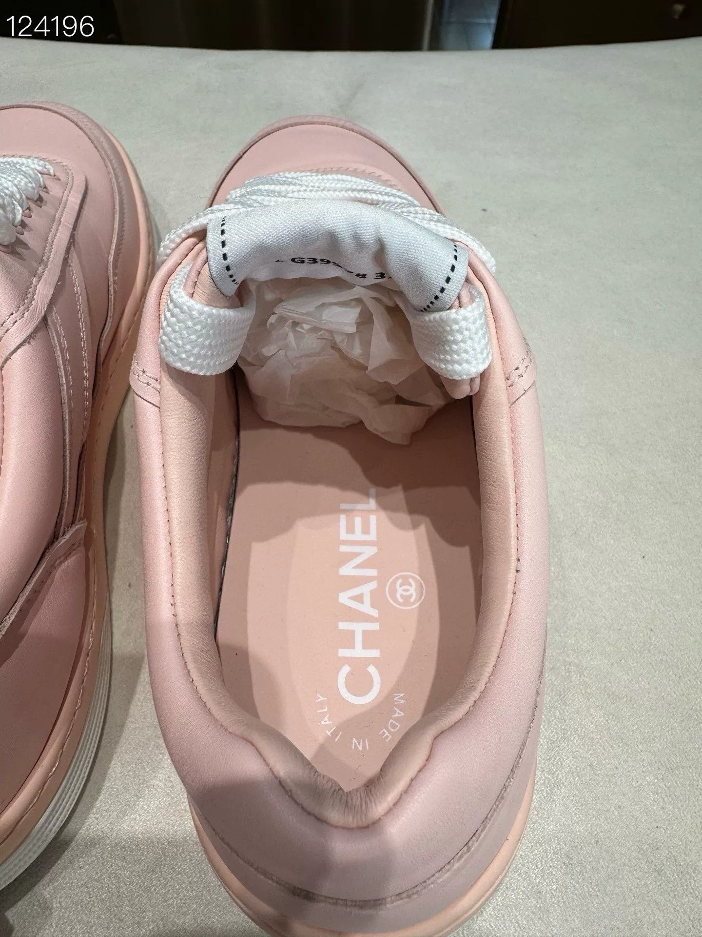 Chanel Chanel Pink Leather Sneakers Size US 7 / IT 37 - 6 Thumbnail