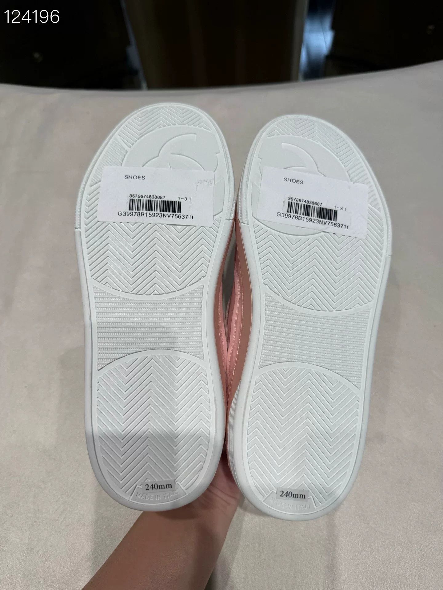 Chanel Chanel Pink Leather Sneakers Size US 7 / IT 37 - 7 Thumbnail