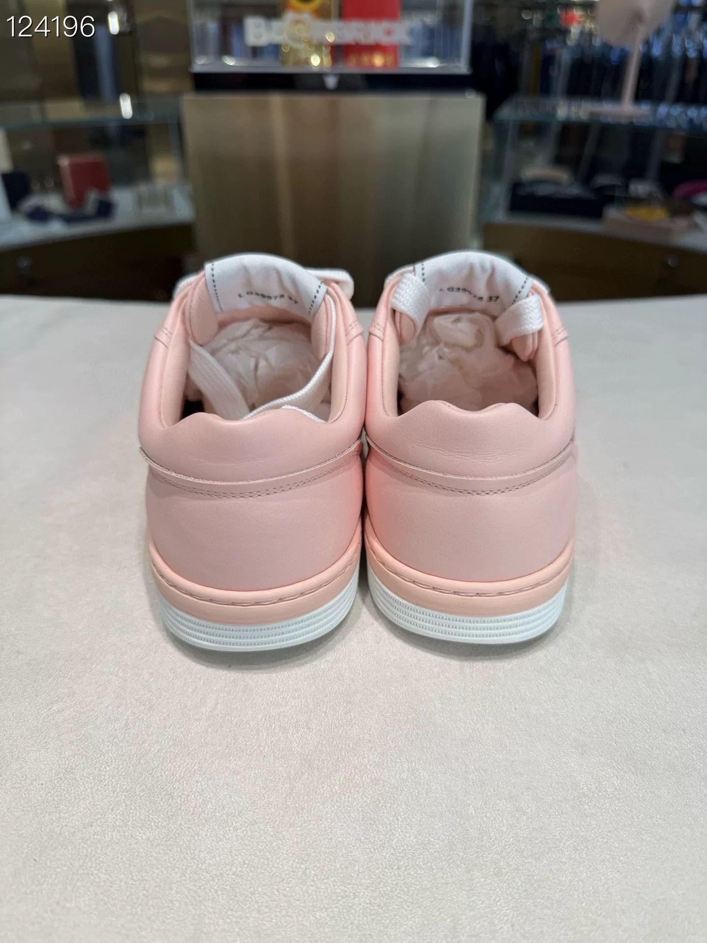 Chanel Chanel Pink Leather Sneakers Size US 7 / IT 37 - 4 Thumbnail