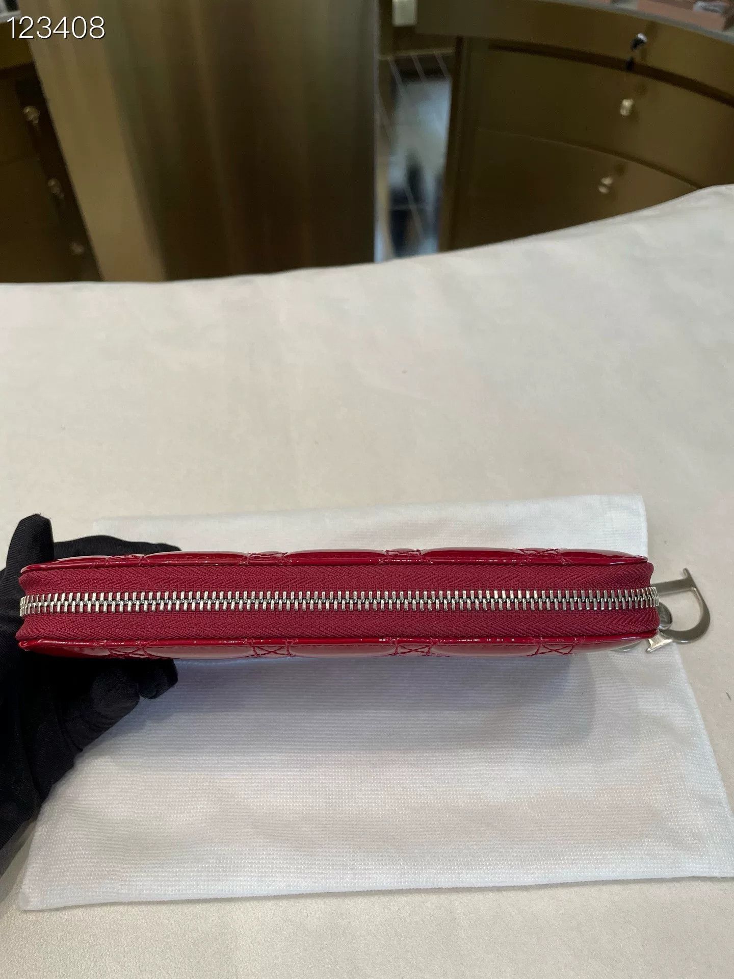 Dior Dior Red Patent Leather Wallet Size ONE SIZE - 3 Thumbnail