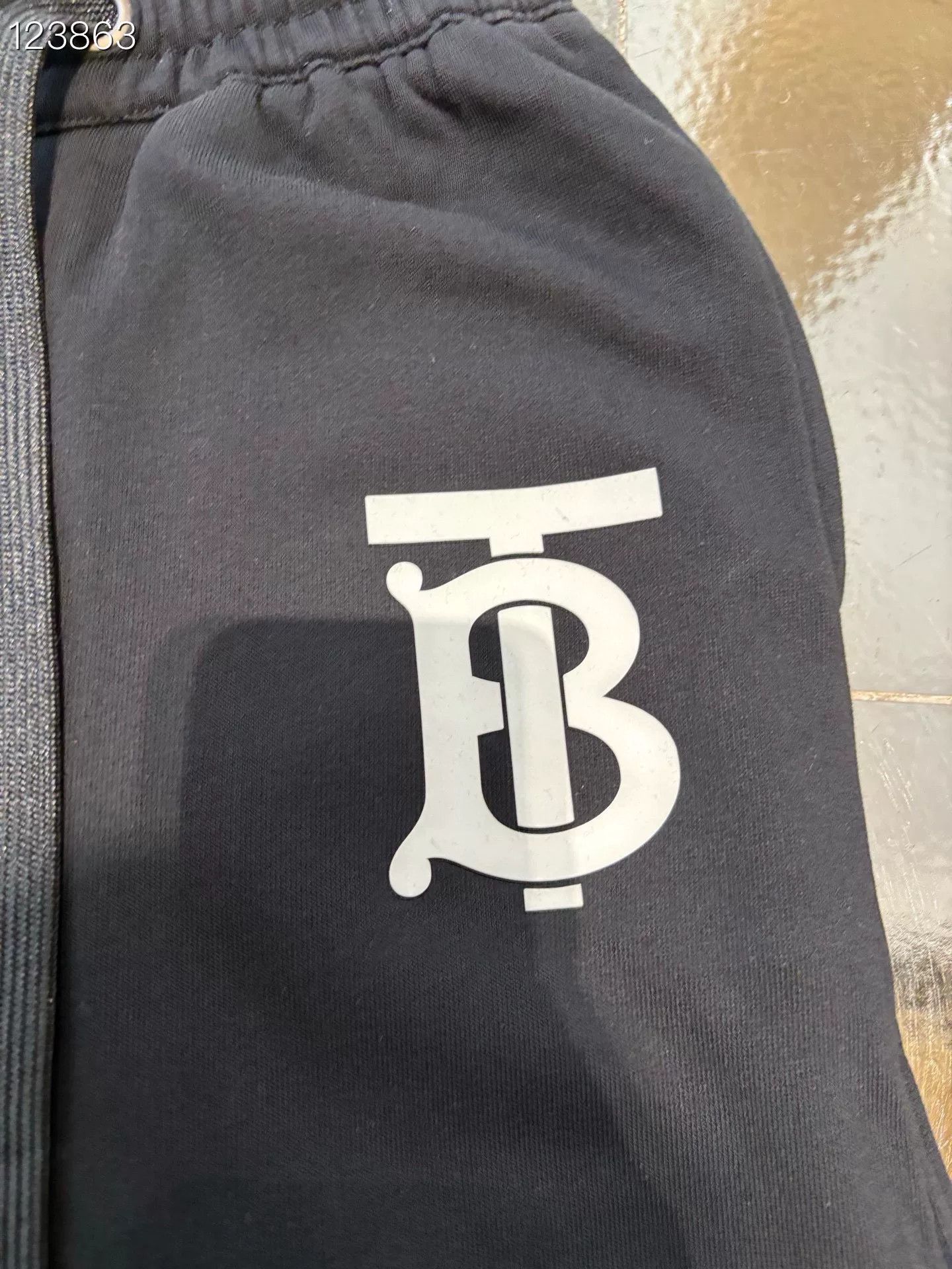 Burberry Burberry Classic Black TB Logo Trousers Size 22" - 5 Thumbnail