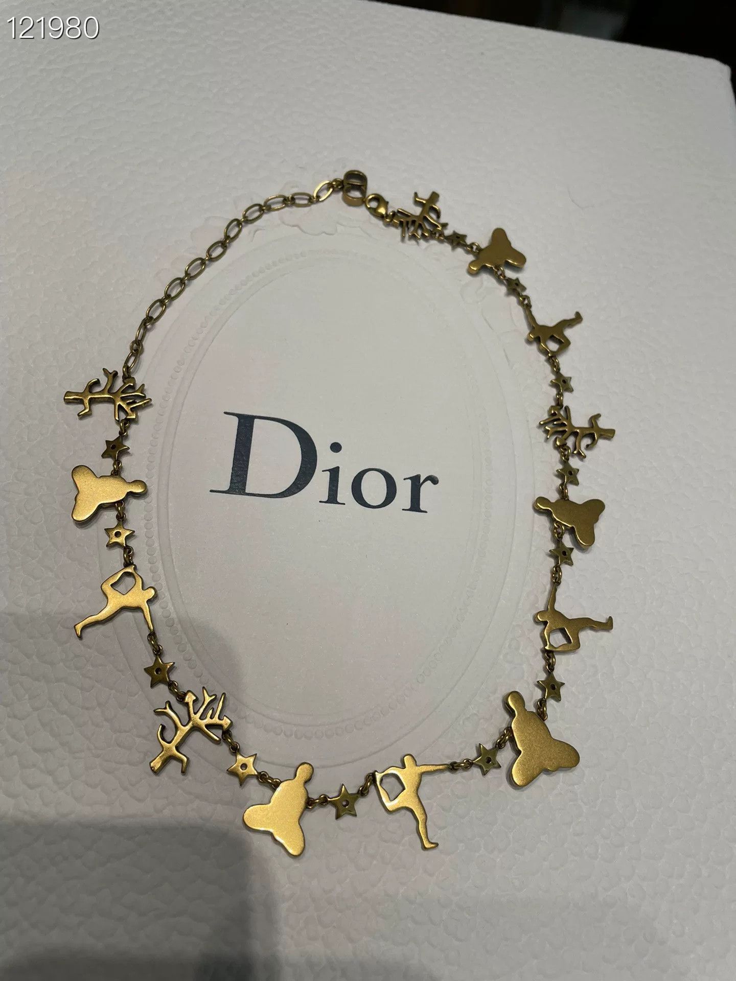 Dior DIOR Vintage Brass Choker Necklace Size ONE SIZE - 3 Thumbnail
