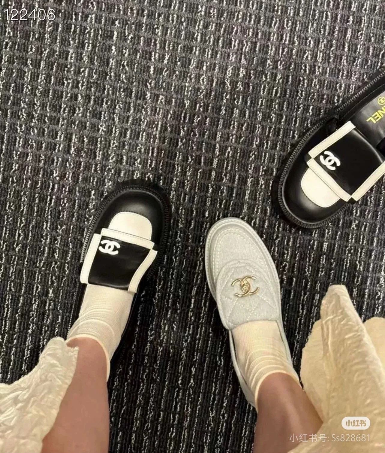 Chanel Chanel Panda Black White Loafers Size US 5.5 / IT 35.5 - 9 Thumbnail