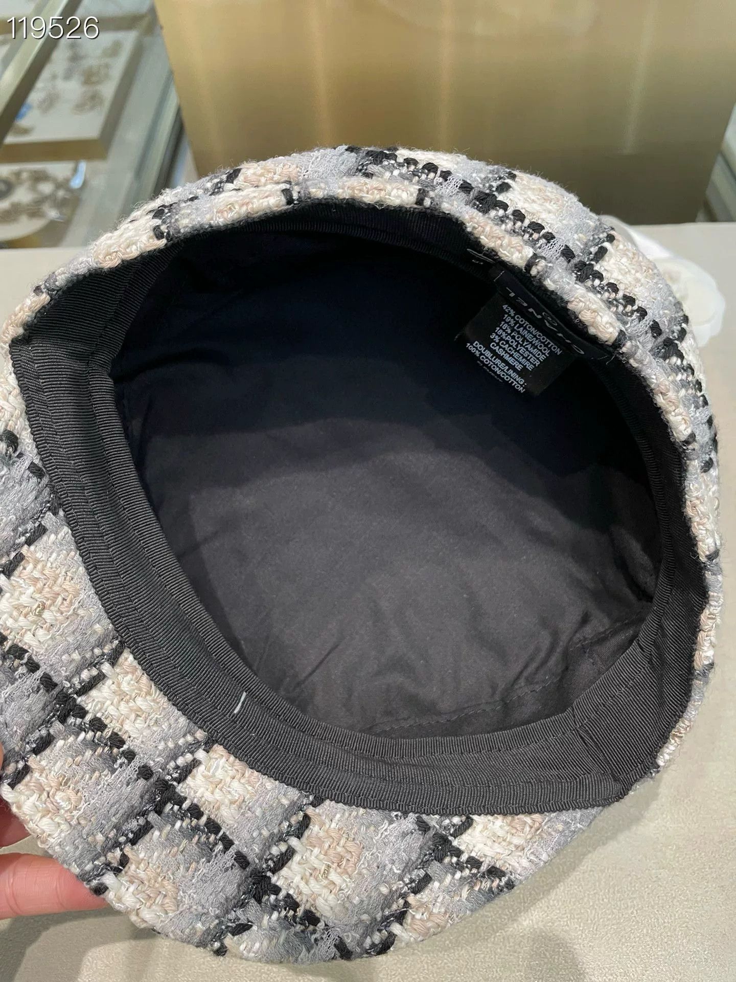 Chanel Chanel 22K Tweed Check Newsboy Cap Size ONE SIZE - 4 Thumbnail