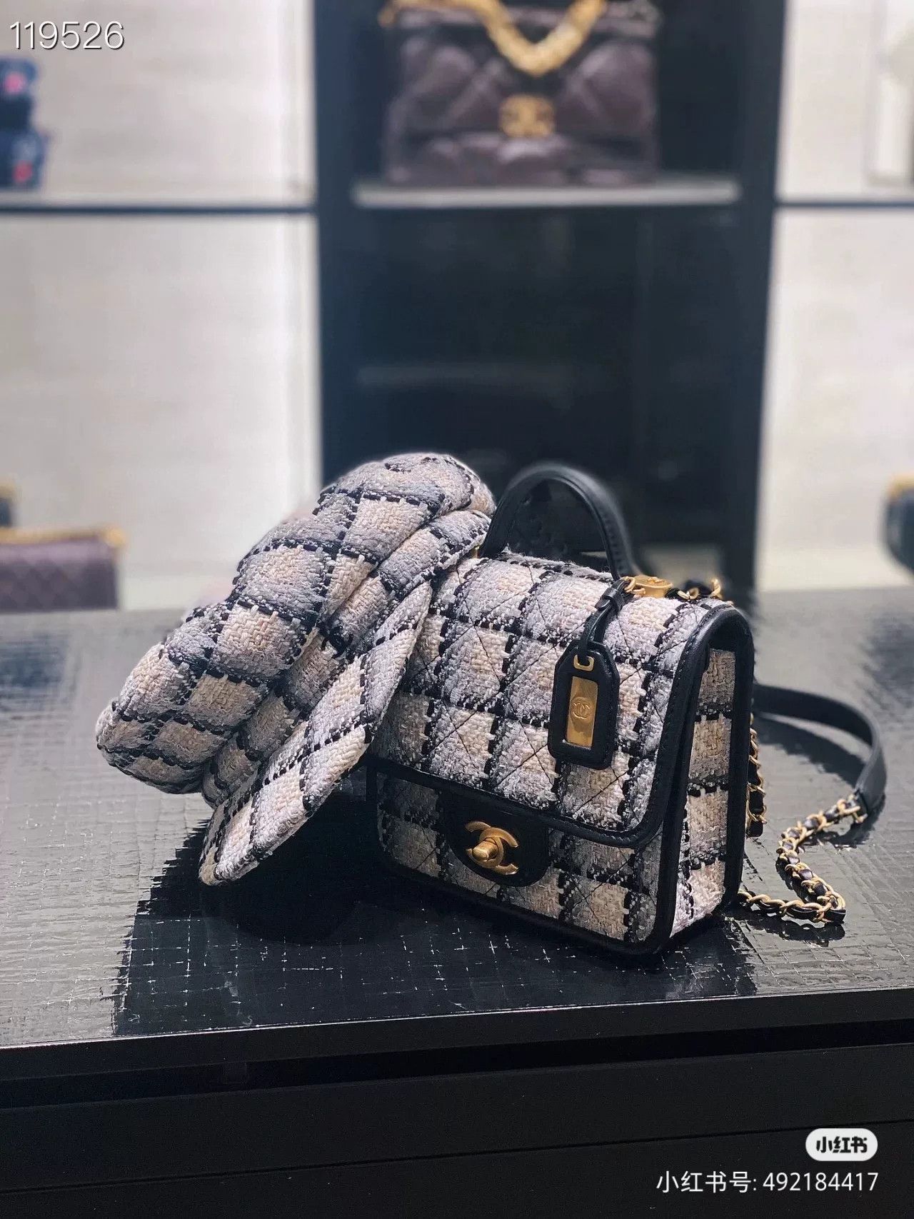 Chanel Chanel 22K Tweed Check Newsboy Cap Size ONE SIZE - 7 Thumbnail