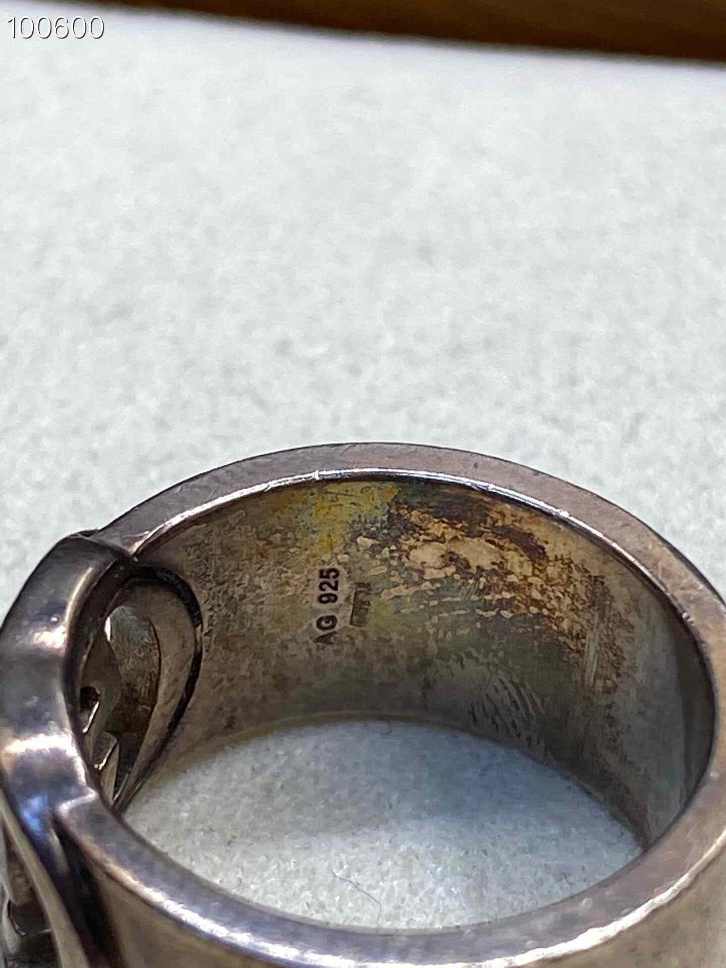 Gucci Gucci 925 Silver Double G Logo Wide Ring Size ONE SIZE - 5 Thumbnail