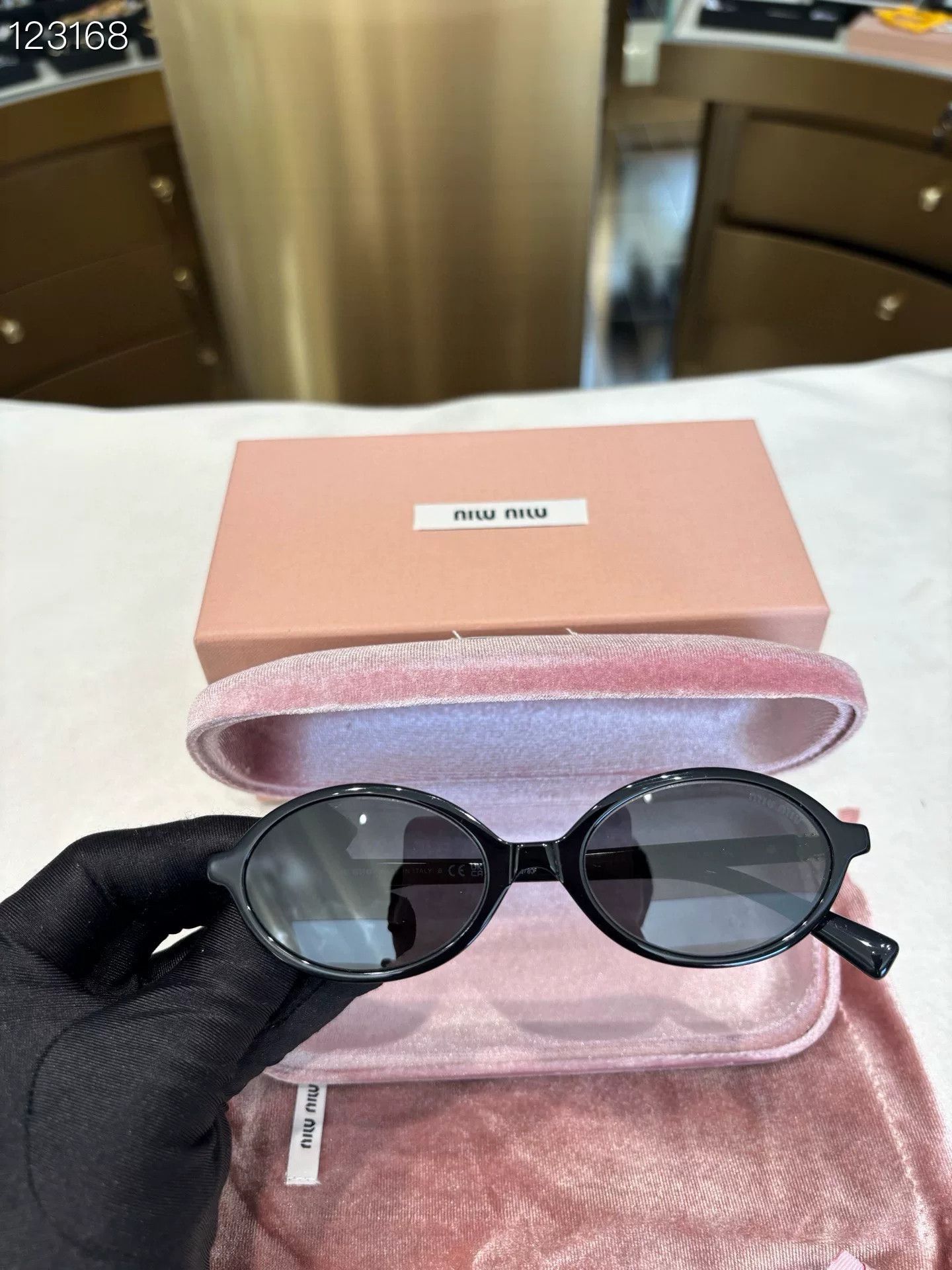 Miu Miu Miu Miu Retro Small Frame Sunglasses Size ONE SIZE - 3 Thumbnail