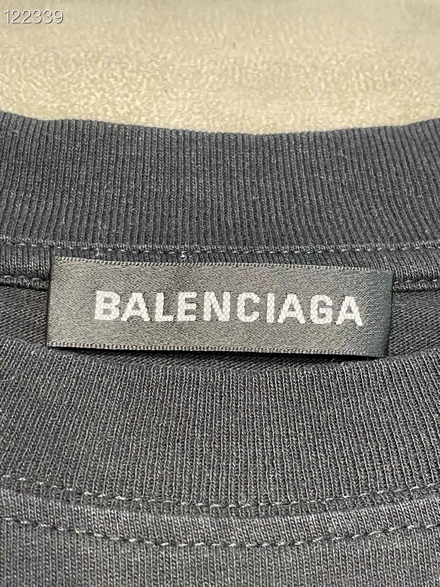 Balenciaga Balenciaga Black T-shirt with Back Colorful Logo Size XXS / US 00 / IT 34 - 4 Thumbnail
