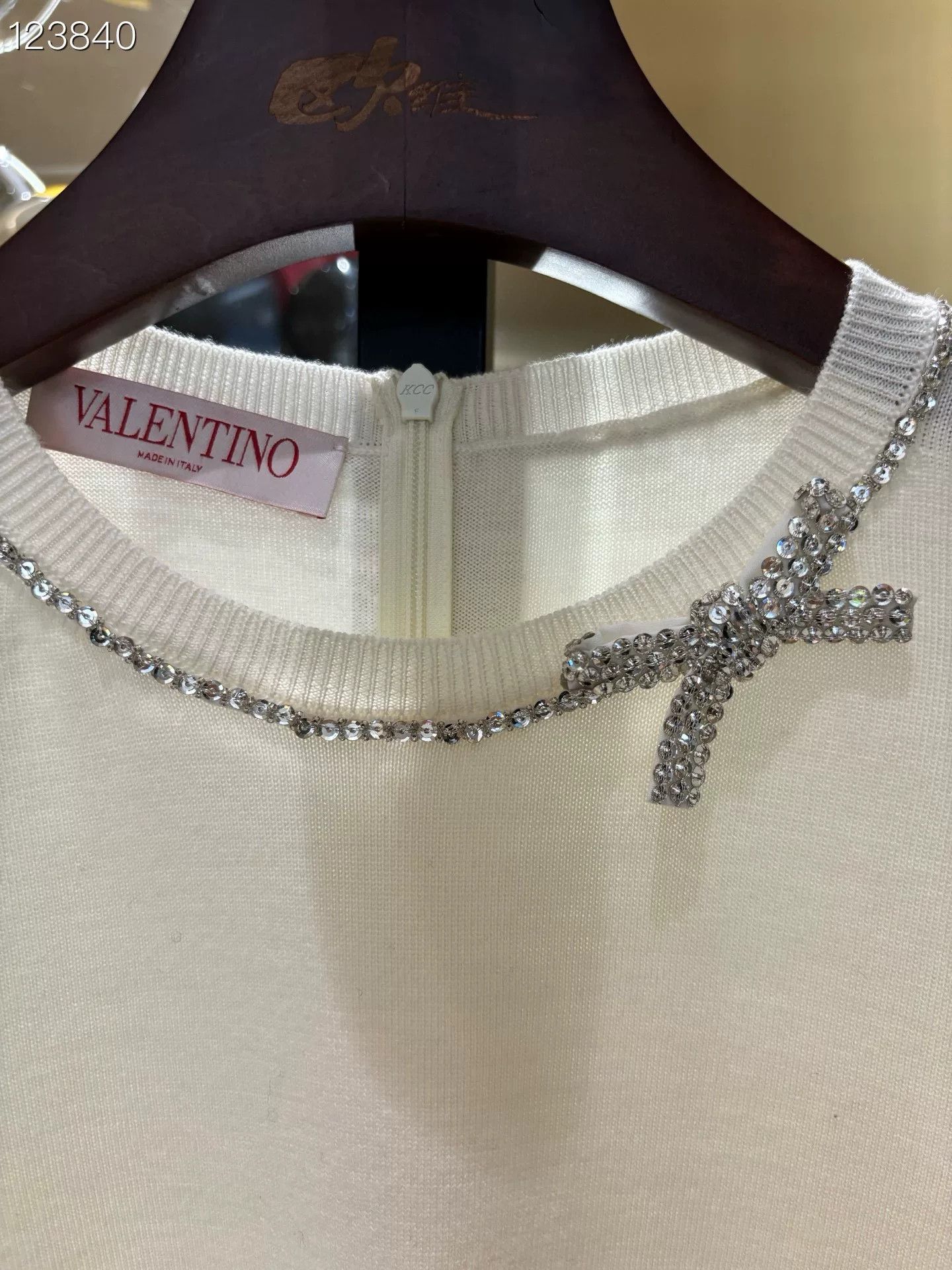 Valentino Valentino Women's Crystal Bow Knit Top Size XL / US 12-14 / IT 48-50 - 3 Thumbnail