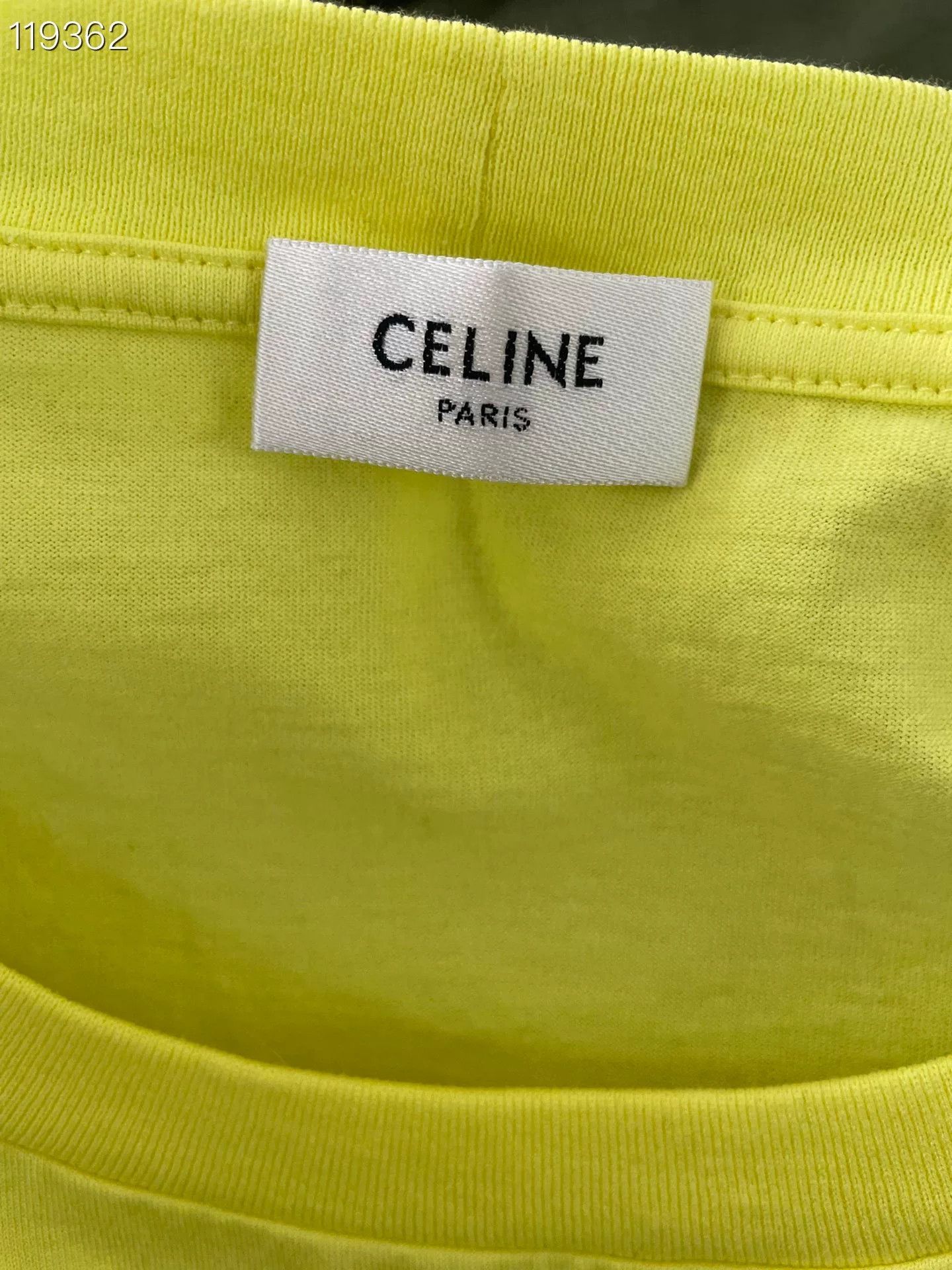 Celine Celine 2022 Candy Yellow Printed Cotton T-shirt Size S / US 4 / IT 40 - 3 Thumbnail