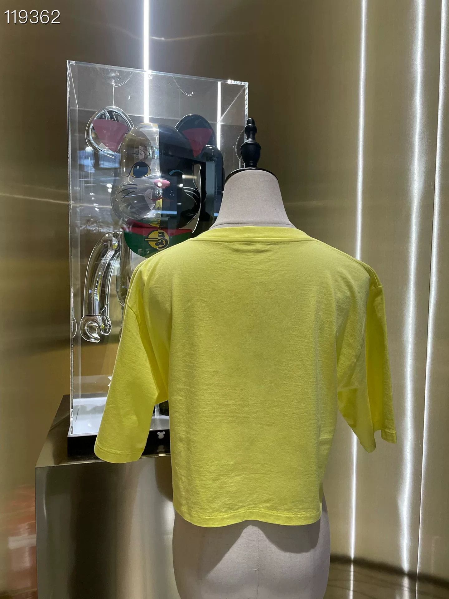 Celine Celine 2022 Candy Yellow Printed Cotton T-shirt Size S / US 4 / IT 40 - 2 Thumbnail