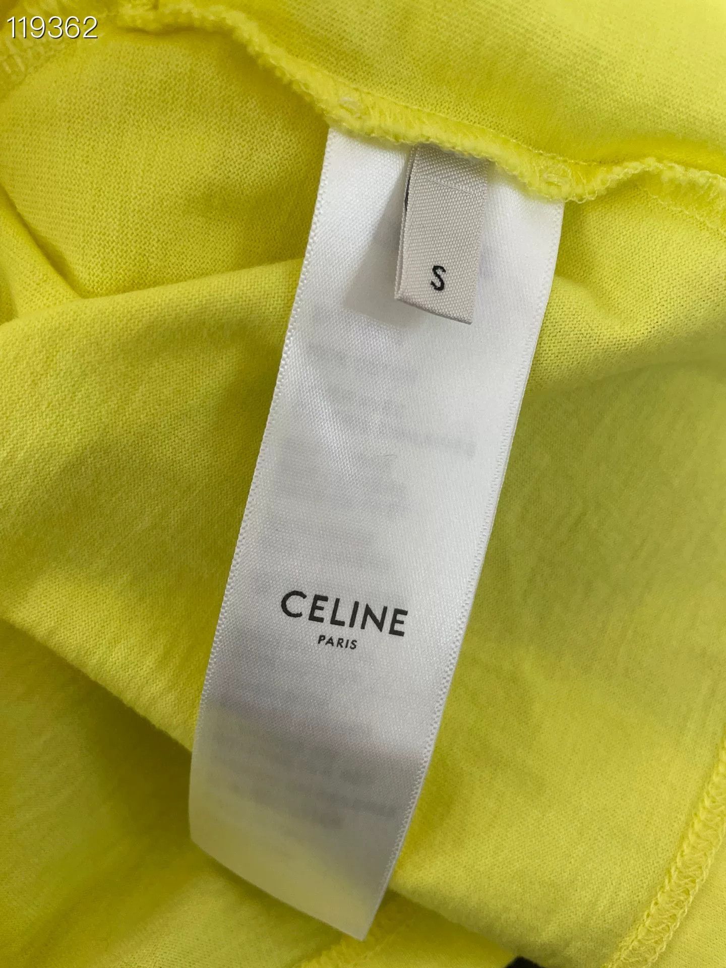 Celine Celine 2022 Candy Yellow Printed Cotton T-shirt Size S / US 4 / IT 40 - 4 Thumbnail