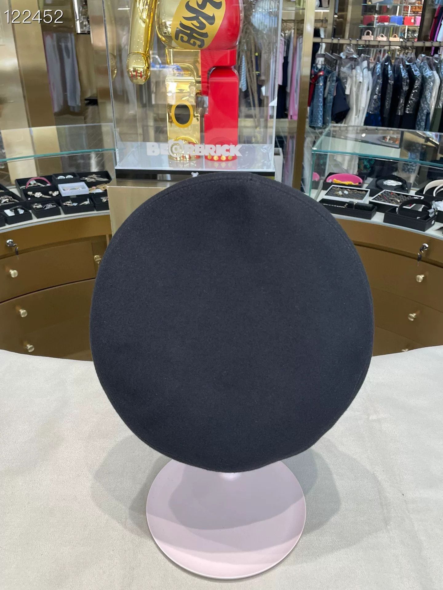 Hermes Hermès Black Wool Beret Size 59 Size ONE SIZE - 4 Thumbnail