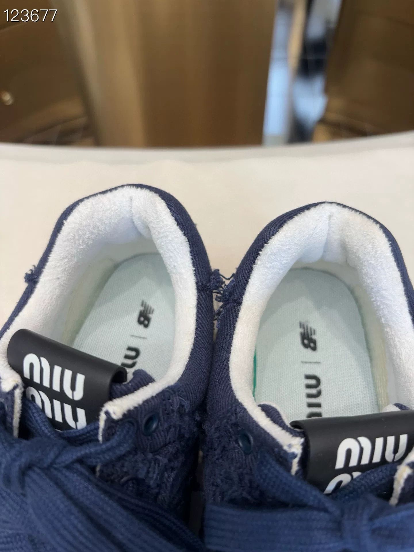 Miu Miu Miu Miu x New Balance Denim Sneakers Size US 5 / IT 35 - 3 Thumbnail