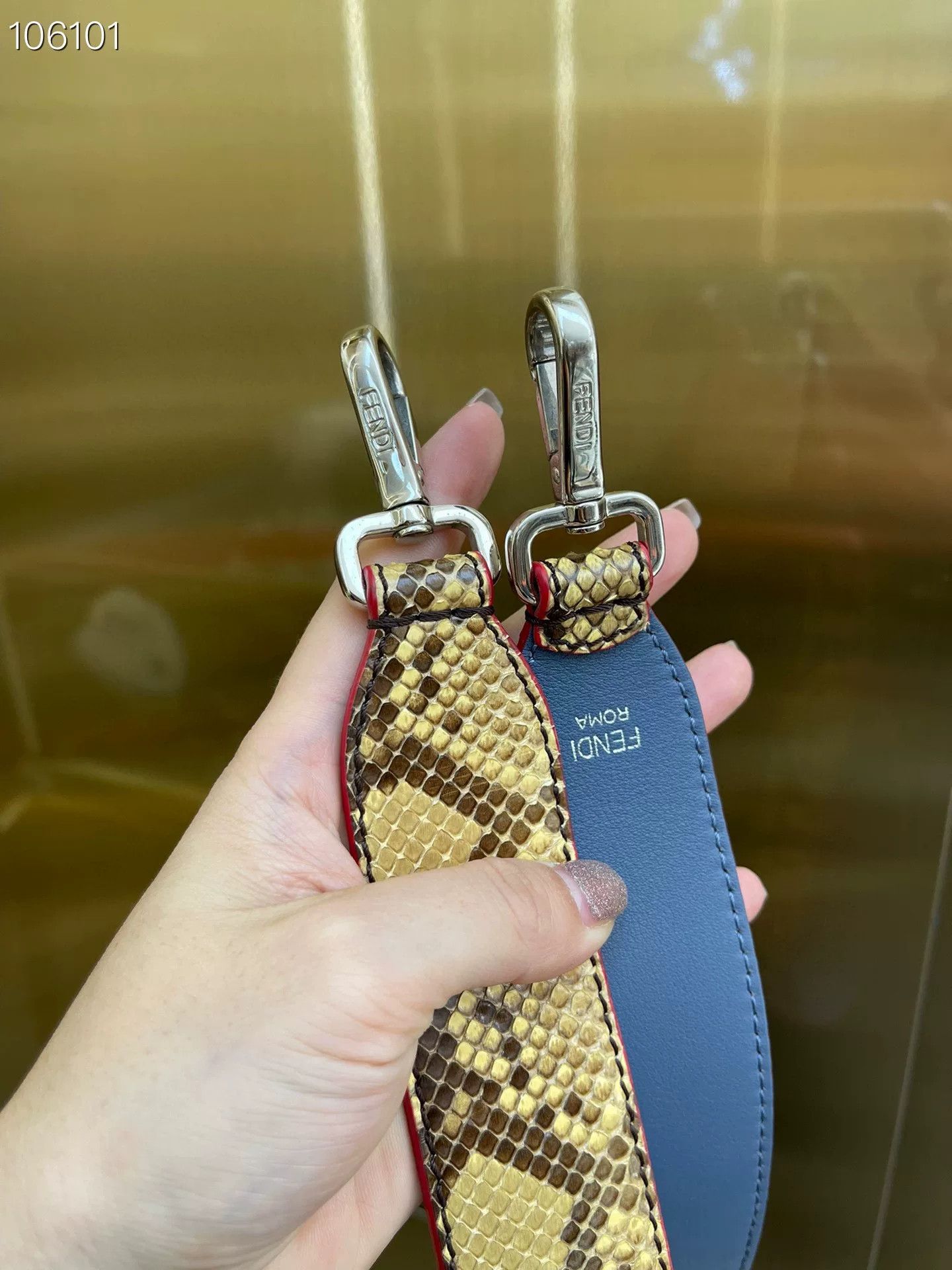 Fendi Fendi Limited Python Leather Shoulder Strap Size ONE SIZE - 3 Thumbnail