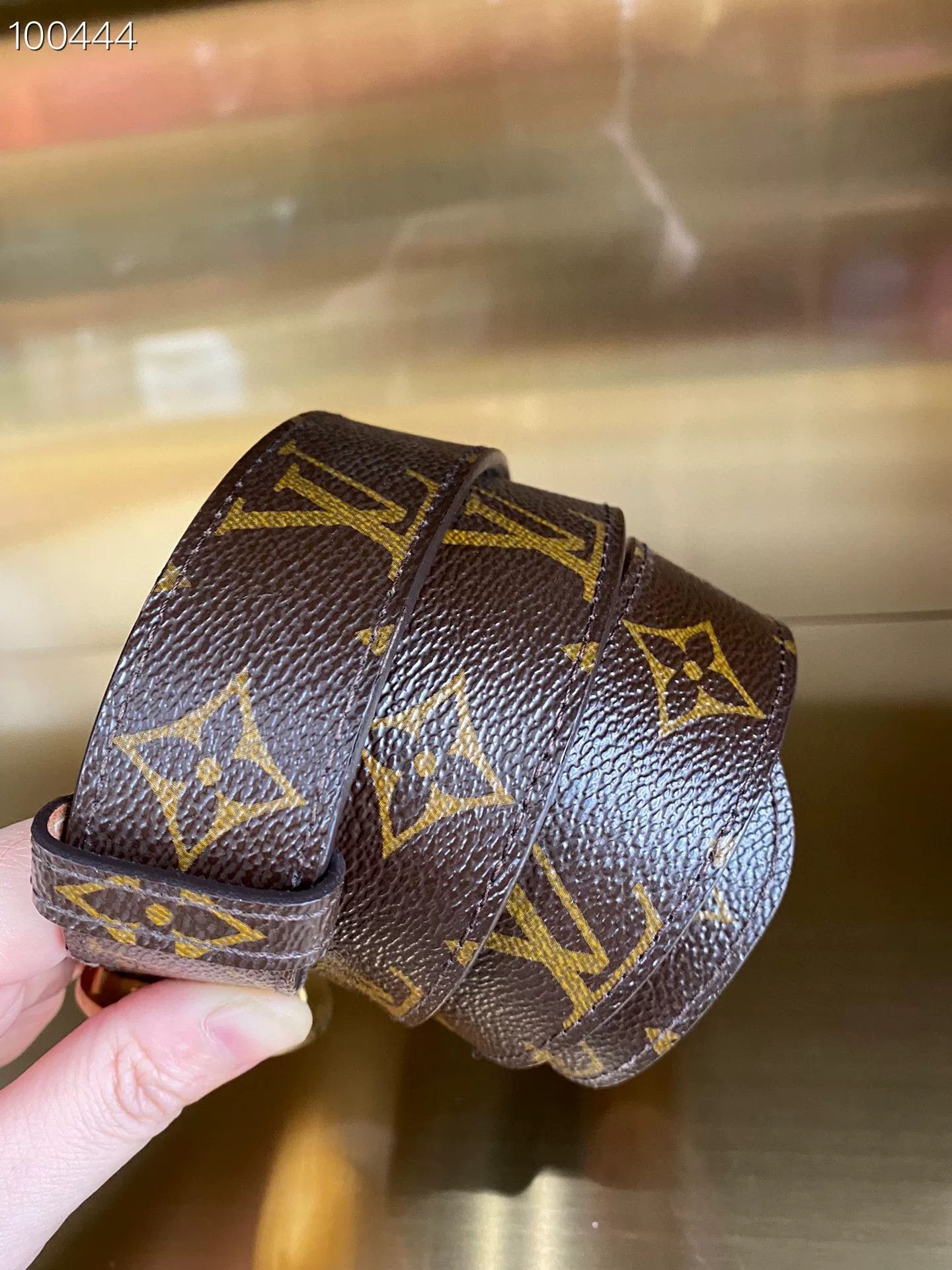 Louis Vuitton LV Women's Monogram Belt 00325 Size ONE SIZE - 2 Thumbnail