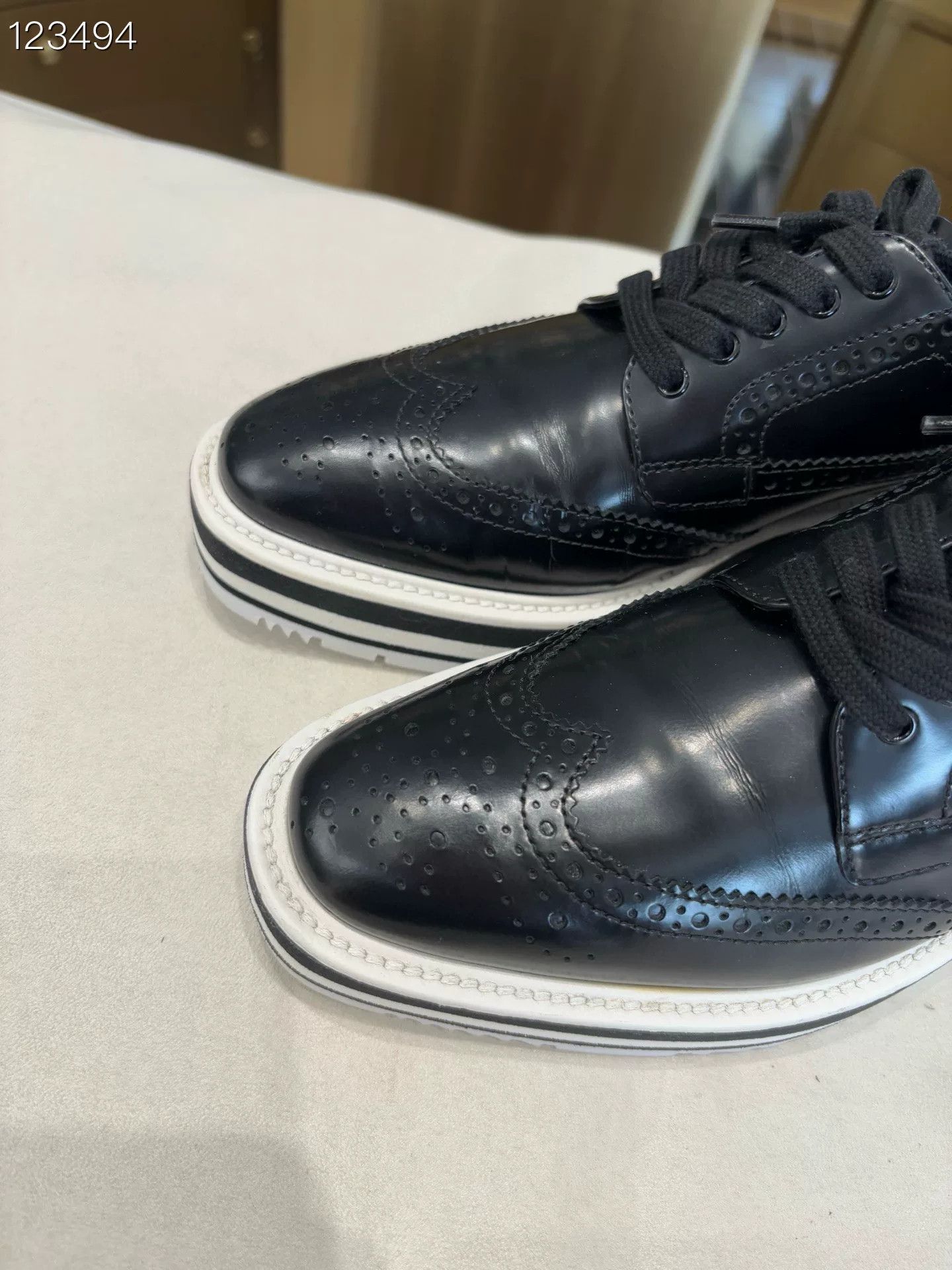 Prada Prada Black Patent Platform Shoes Size US 7 / IT 37 - 2 Thumbnail