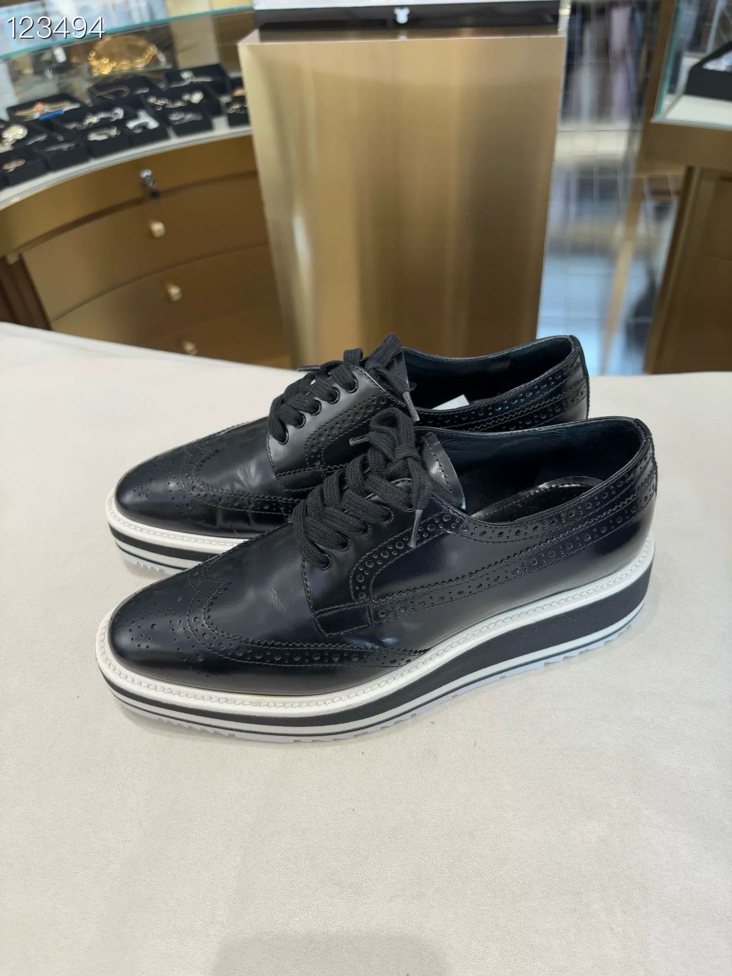 Prada Prada Black Patent Platform Shoes Size US 7 / IT 37 - 3 Thumbnail
