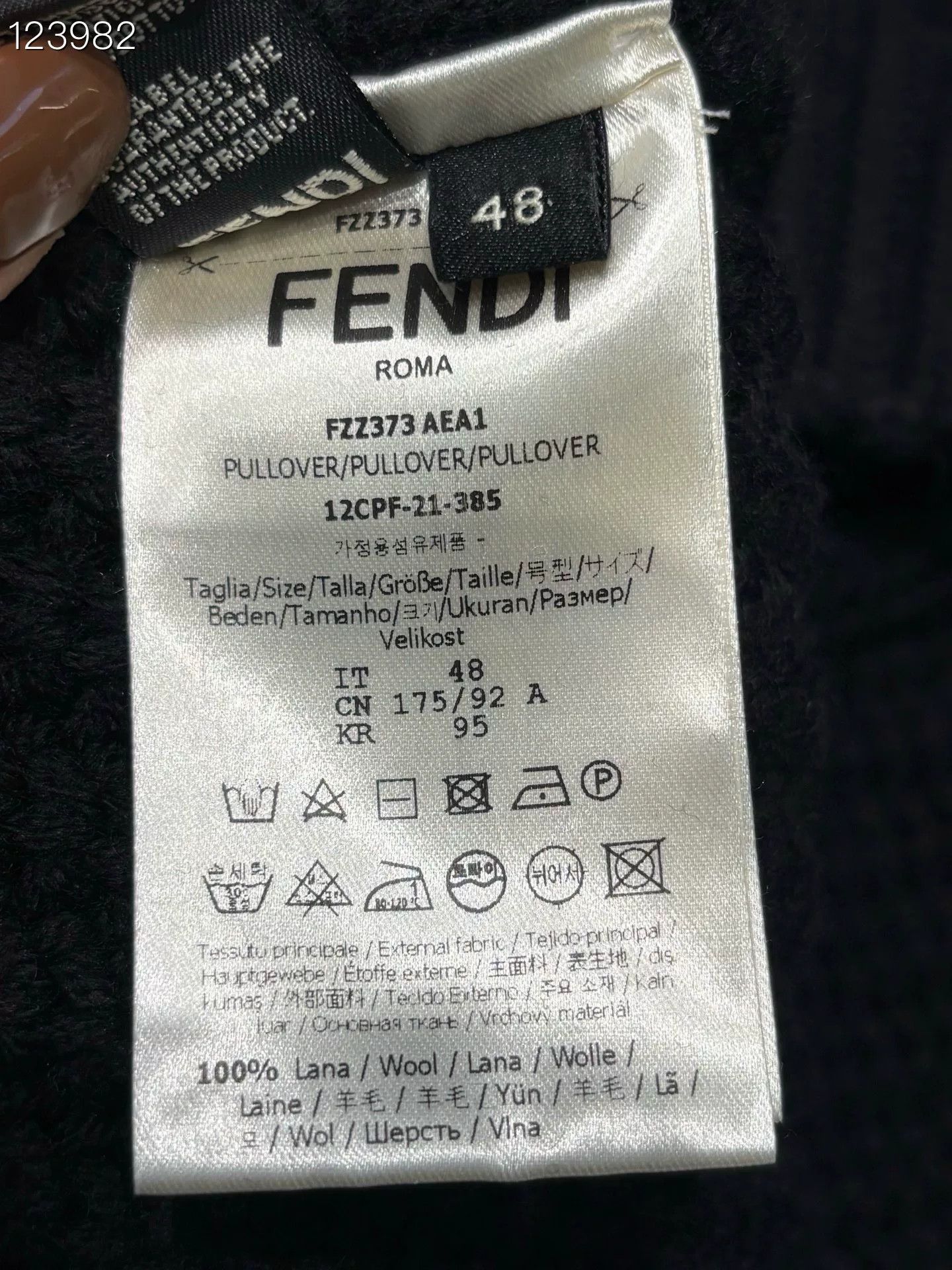 Fendi Fendi Black Wool Knit Sweater Size US M / EU 48-50 / 2 - 4 Thumbnail