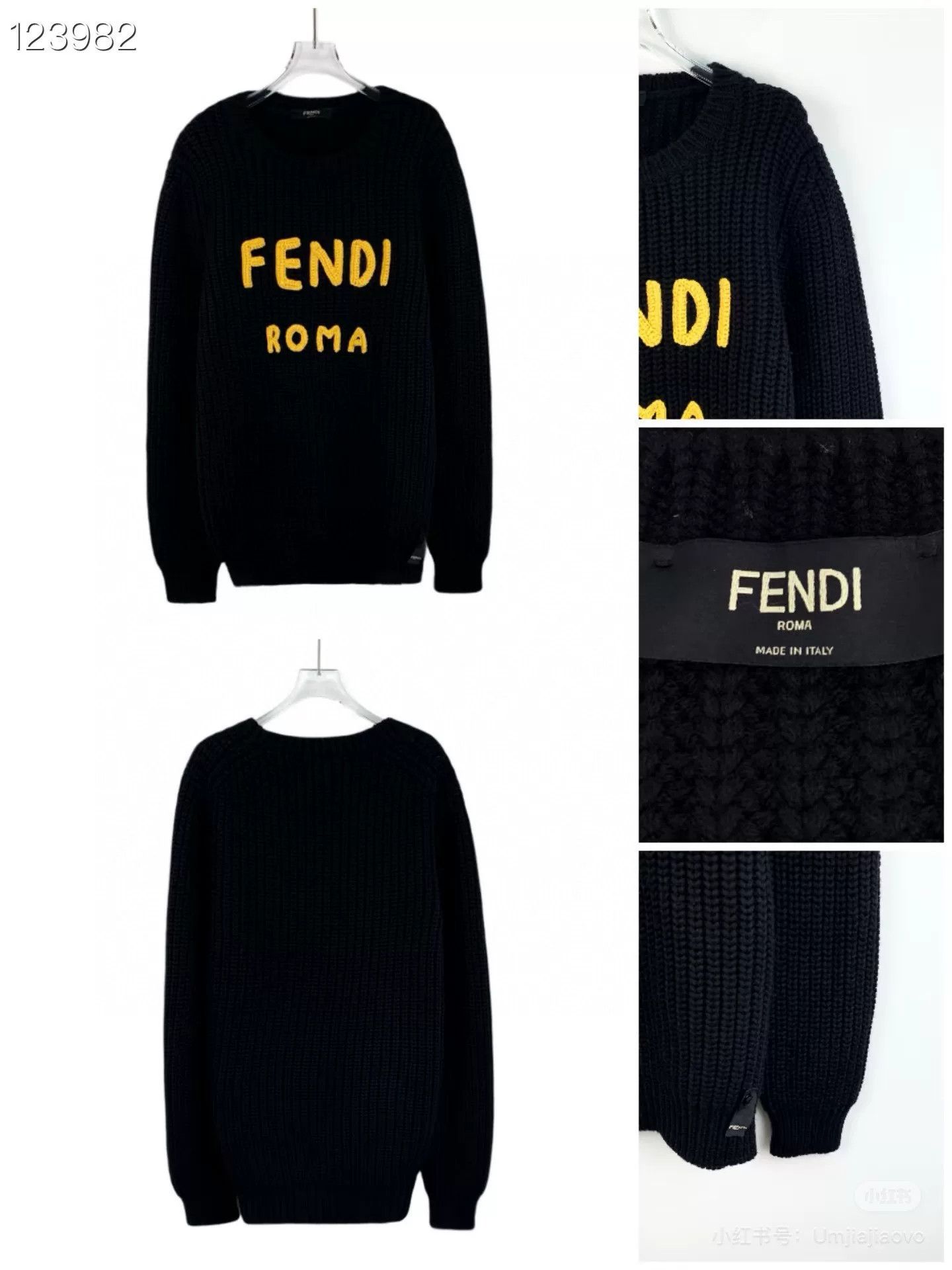 Fendi Fendi Black Wool Knit Sweater Size US M / EU 48-50 / 2 - 6 Thumbnail
