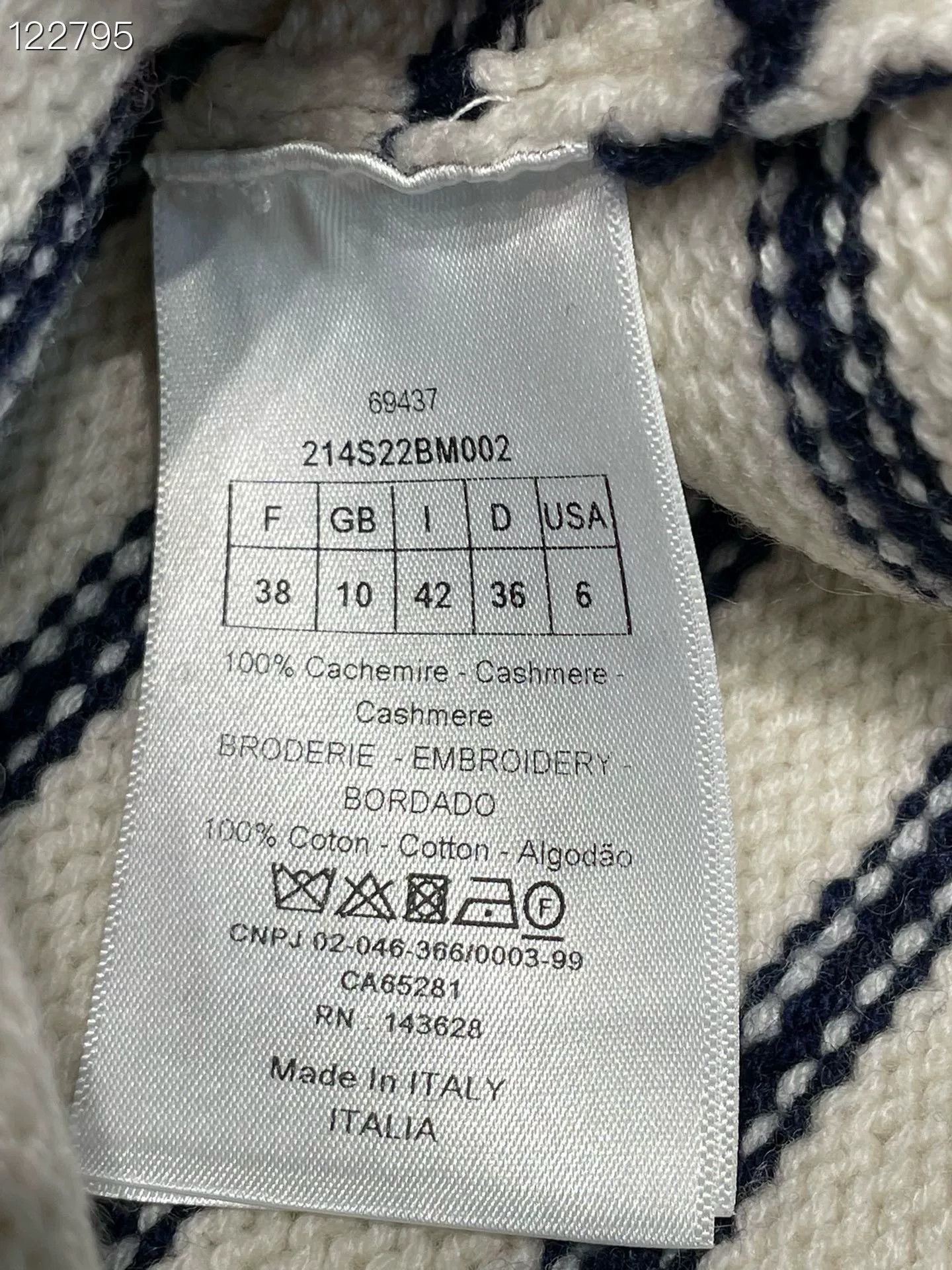 Dior Dior Cashmere Sweater Embroidered Anchor Size S / US 4 / IT 40 - 4 Thumbnail