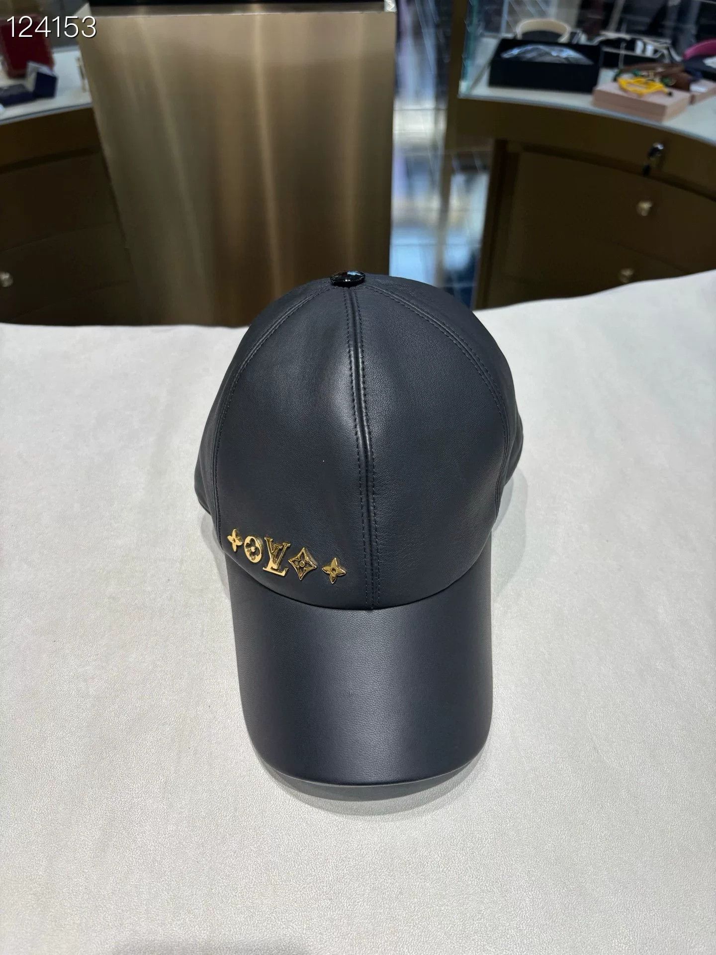 Louis Vuitton LV Leather Silk Logo Black Baseball Cap Size ONE SIZE - 2 Thumbnail