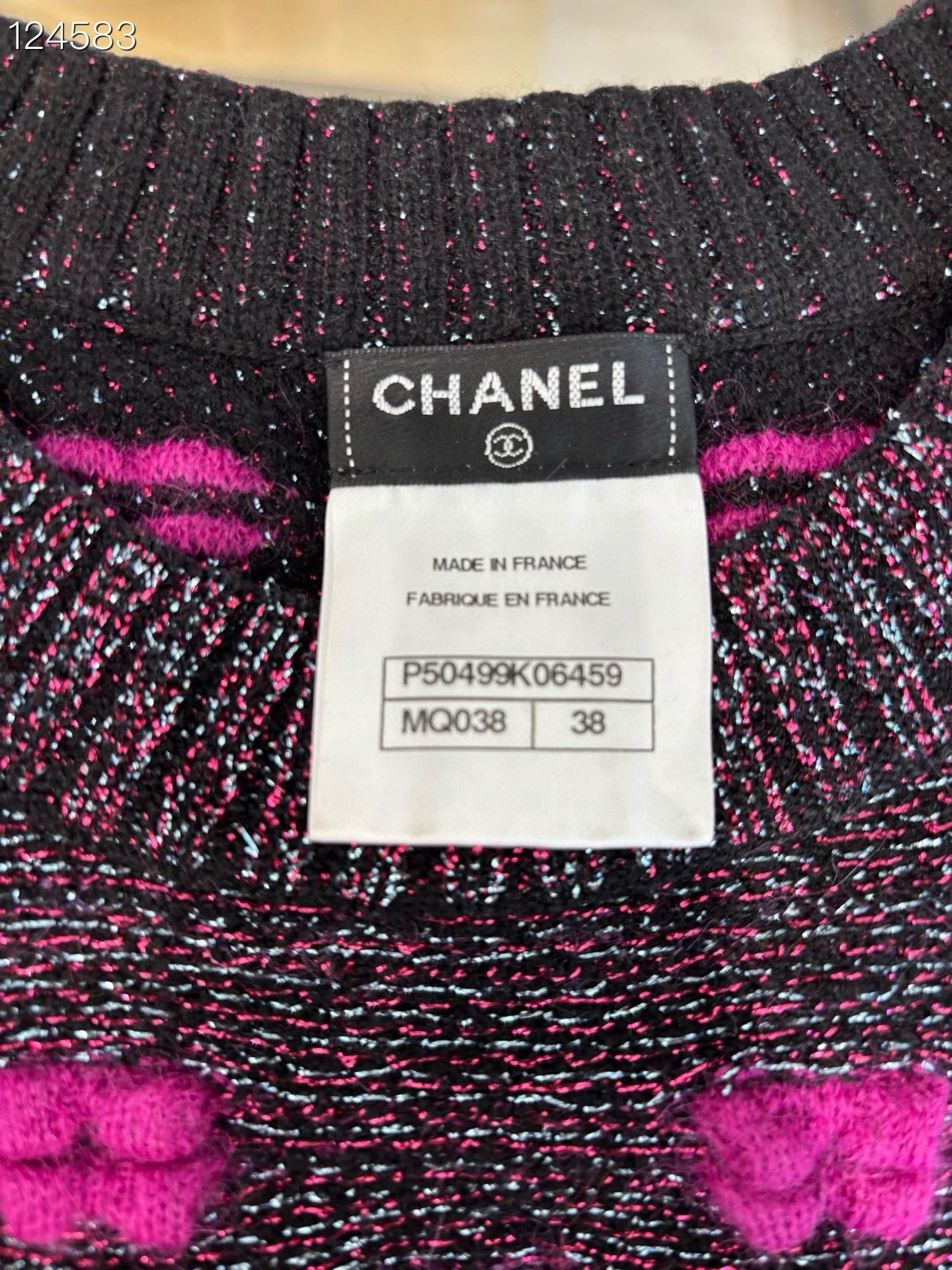 Chanel CHANEL Sequined Knit Short-Sleeve Top Size S / US 4 / IT 40 - 3 Thumbnail